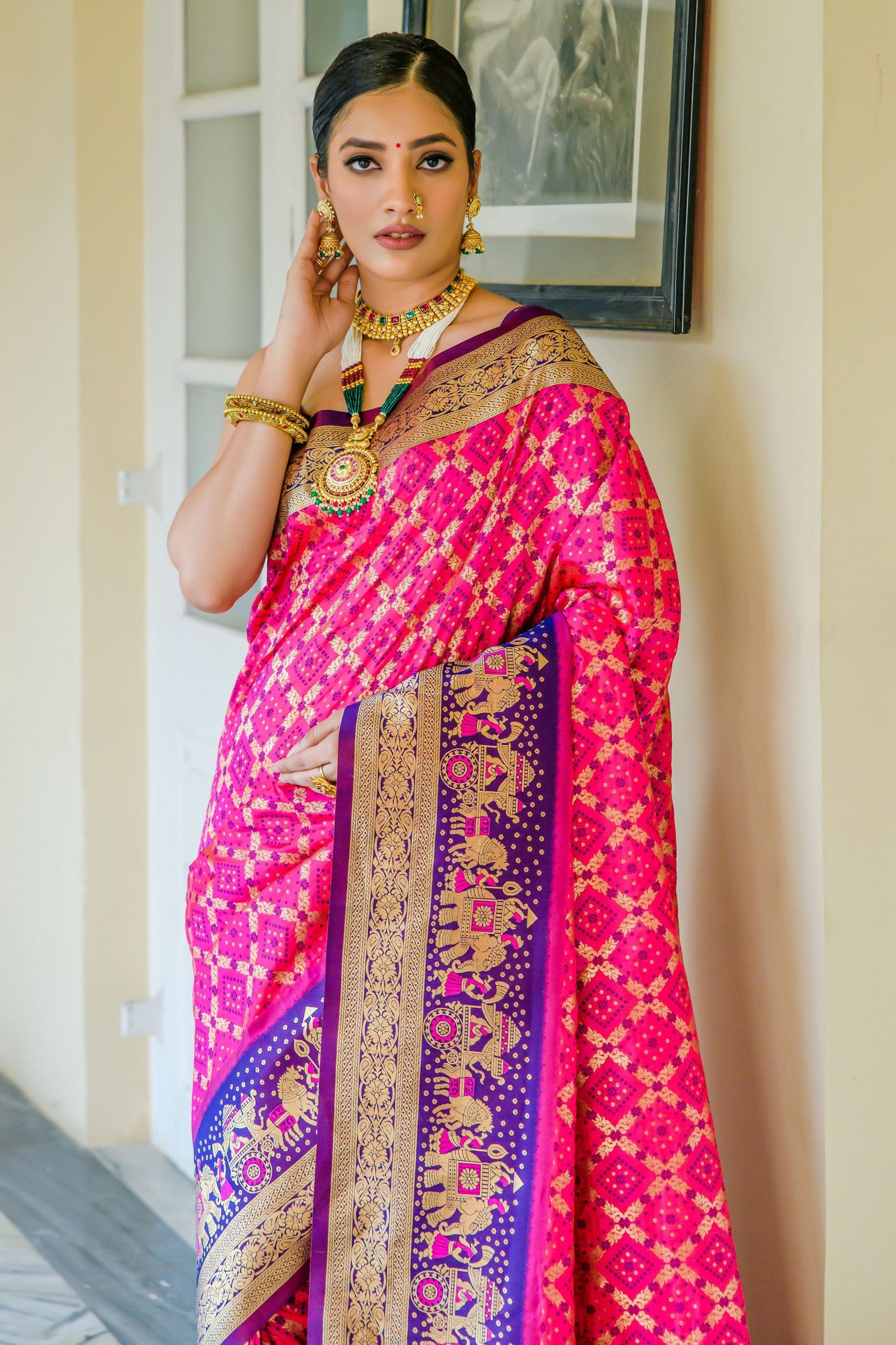 pink-bandhani-silk-saree-zb130504_2_SareeButa.com