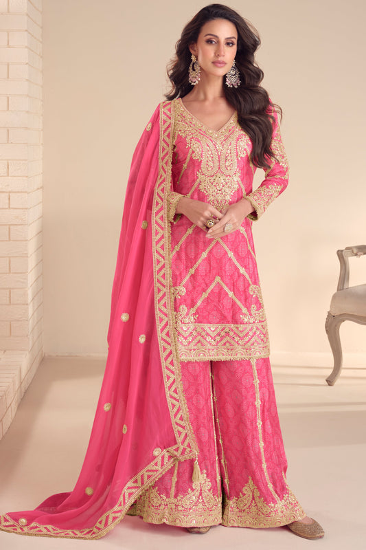 Pink Digital Print Chinon Suit with Embroidery-SS658_1_SareeButa.com