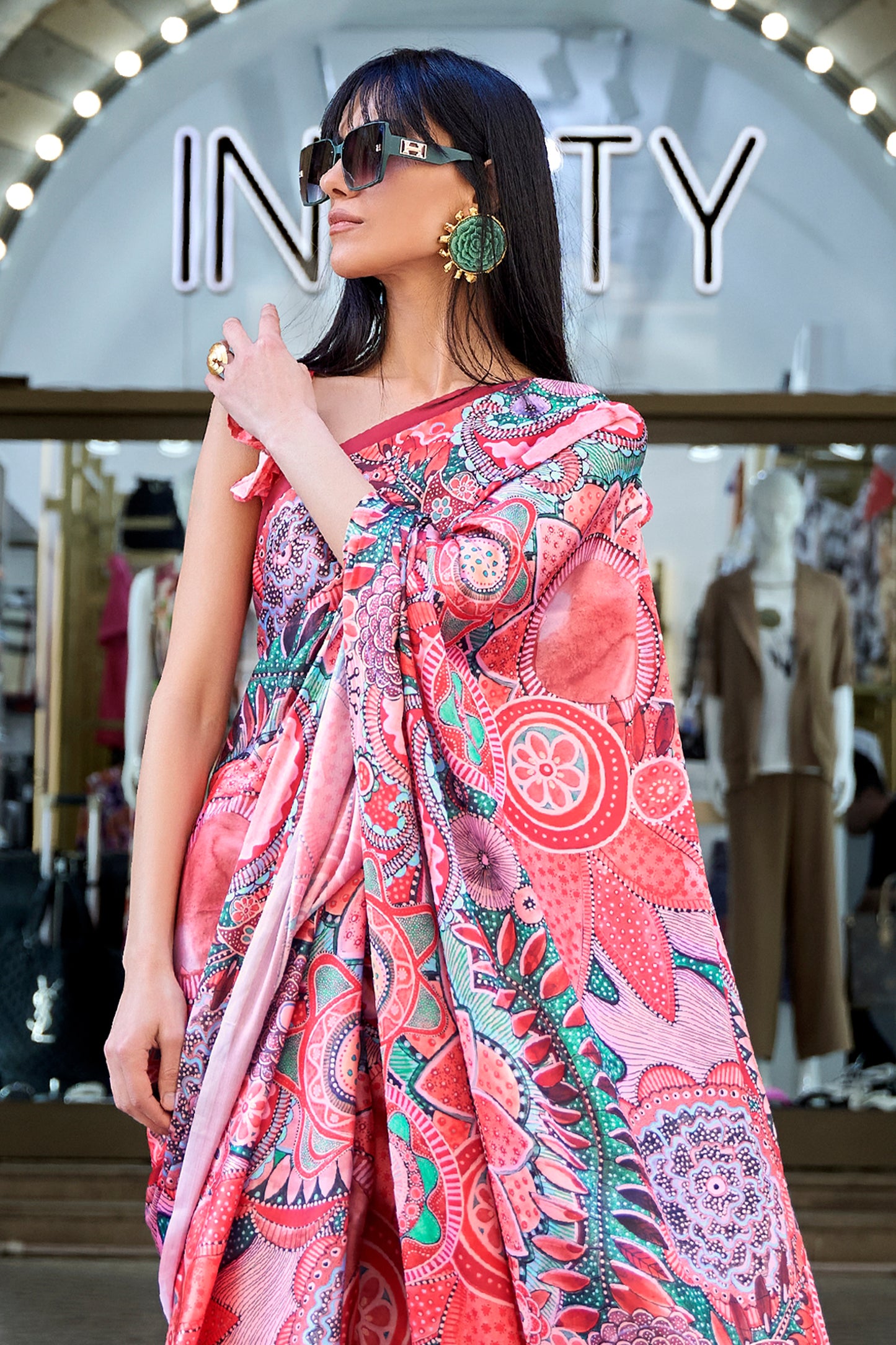 Pink Digital Print Satin Saree-SAR12388_3_SareeButa.com