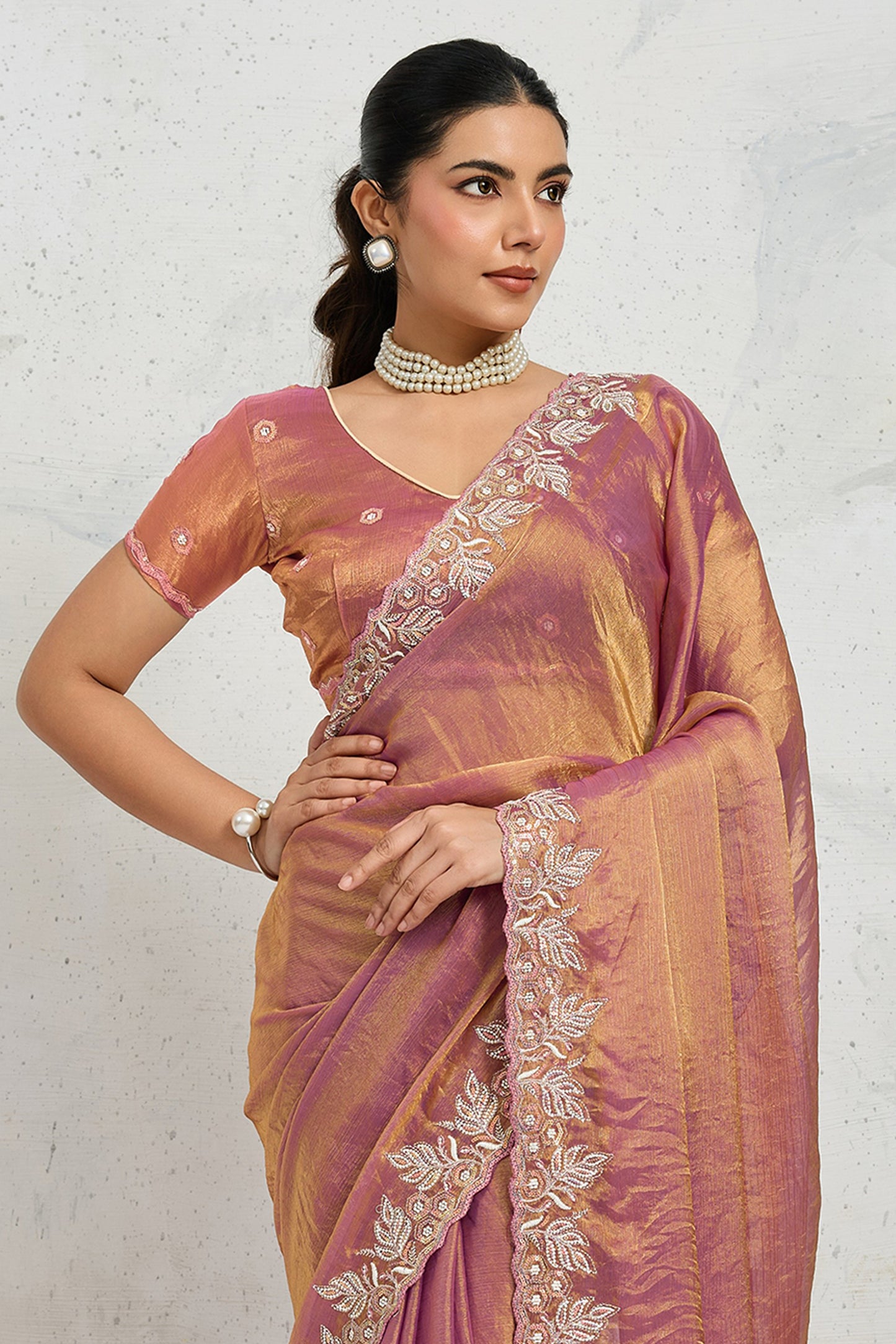 Pink Embroidered Chiffon Saree-SAR12506_2_SareeButa.com