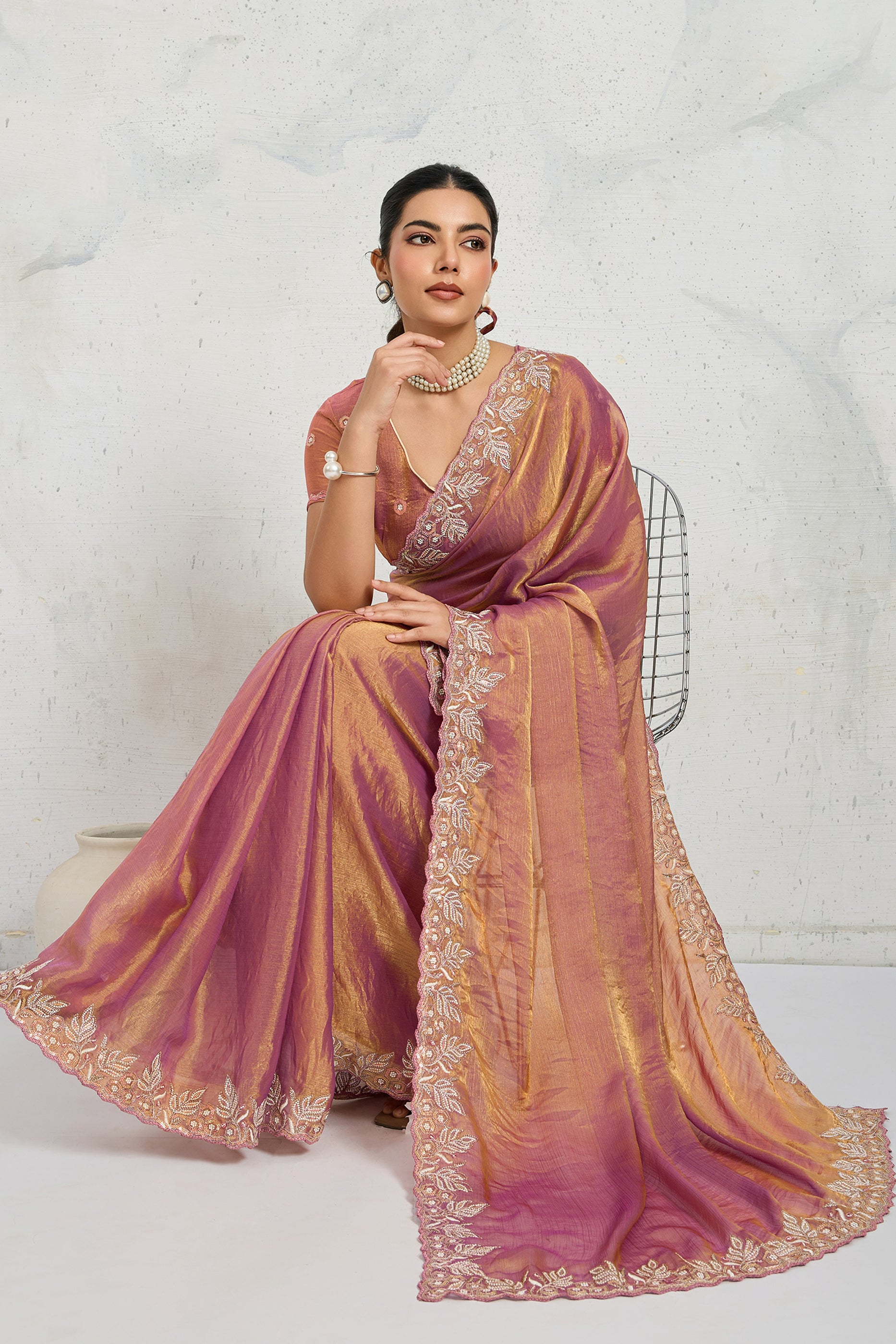 Pink Embroidered Chiffon Saree-SAR12506_3_SareeButa.com