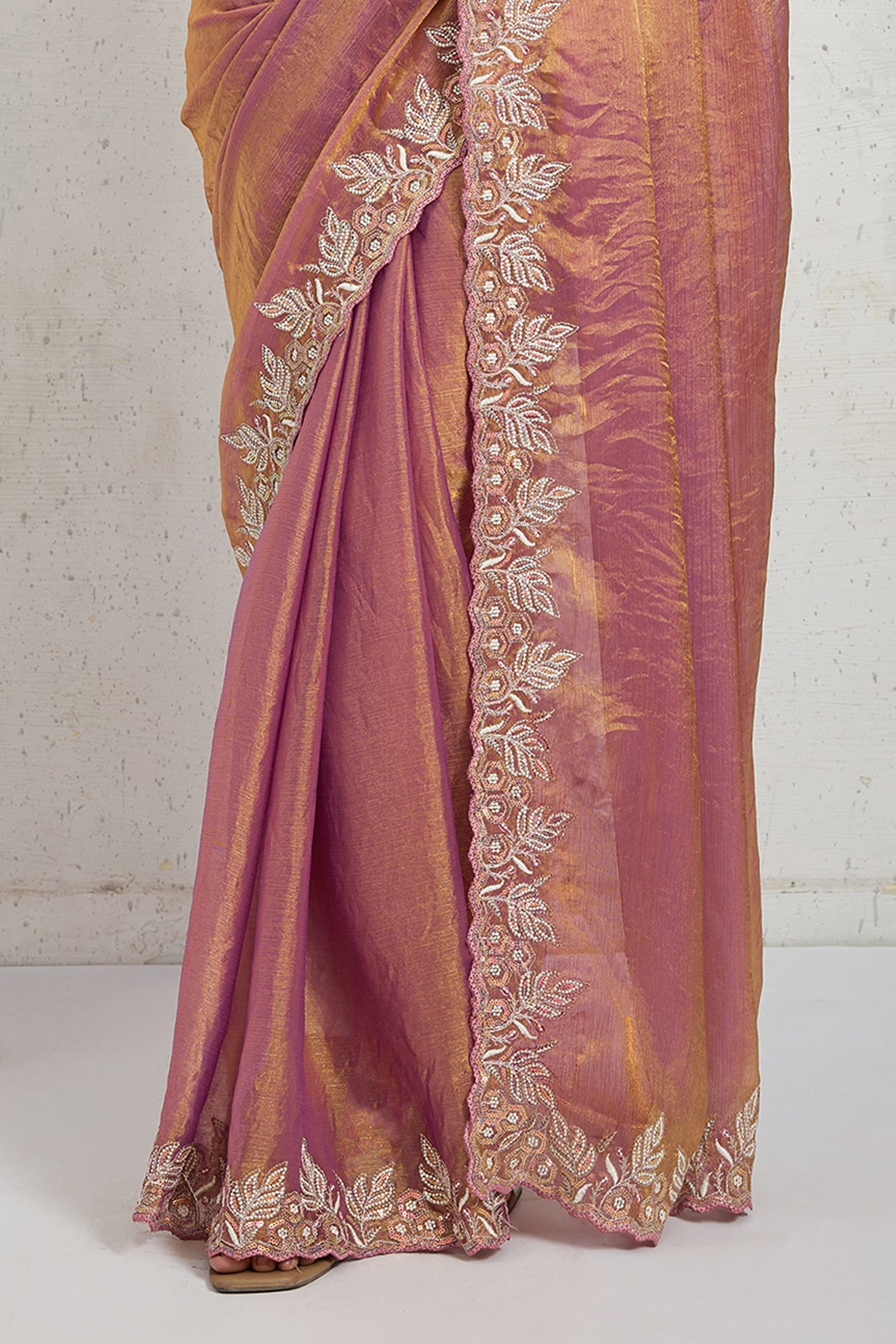 Pink Embroidered Chiffon Saree-SAR12506_5_SareeButa.com