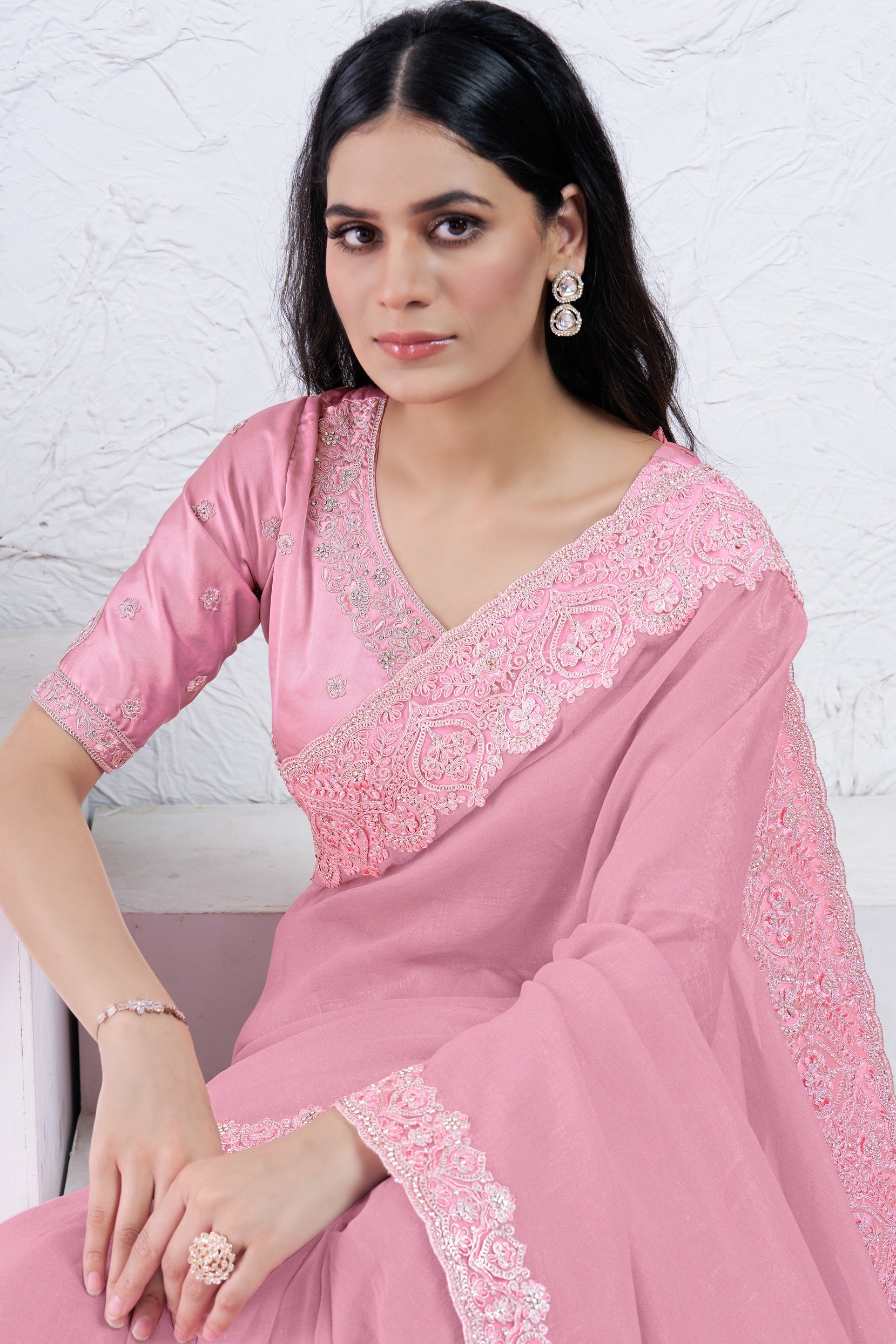 Pink Embroidered Crepe Silk Saree-ZB133732_2_SareeButa.com