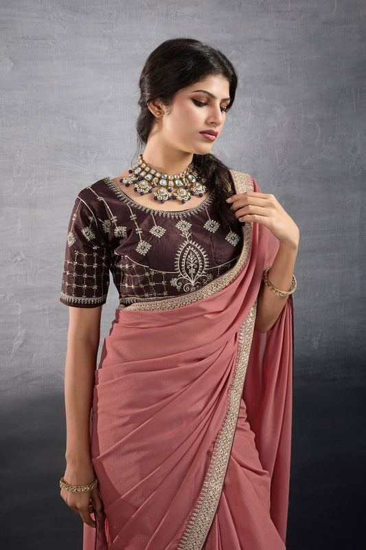 Pink Embroidered Georgette Saree-SAR10603_2_SareeButa.com