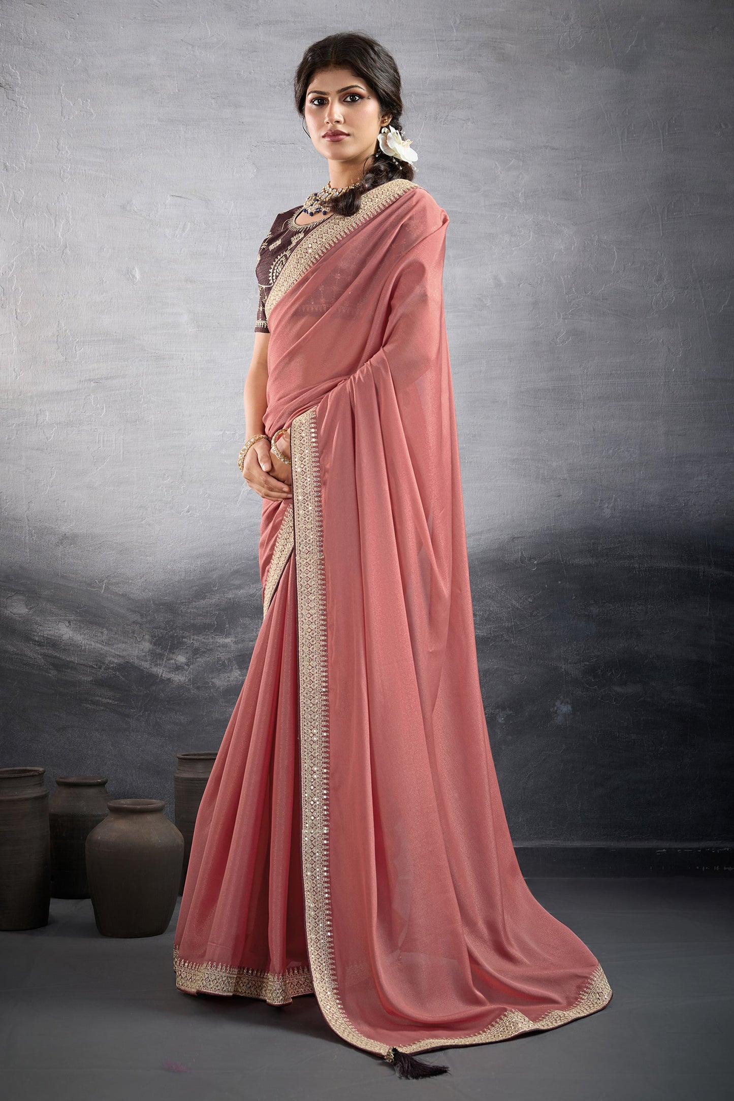 Pink Embroidered Georgette Saree-SAR10603_4_SareeButa.com