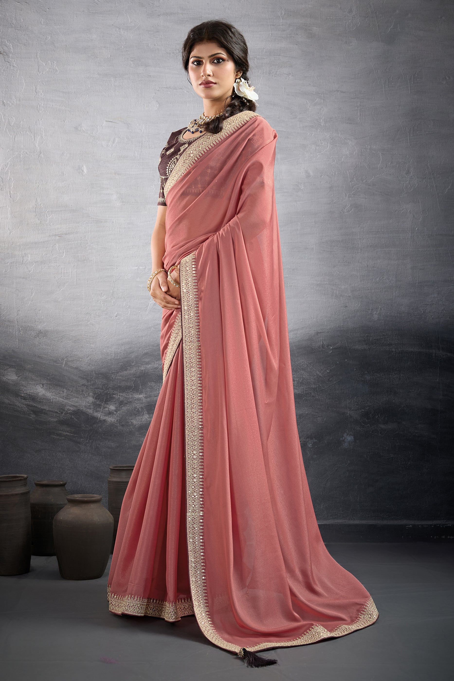 Pink Embroidered Georgette Saree-SAR10603_4_SareeButa.com