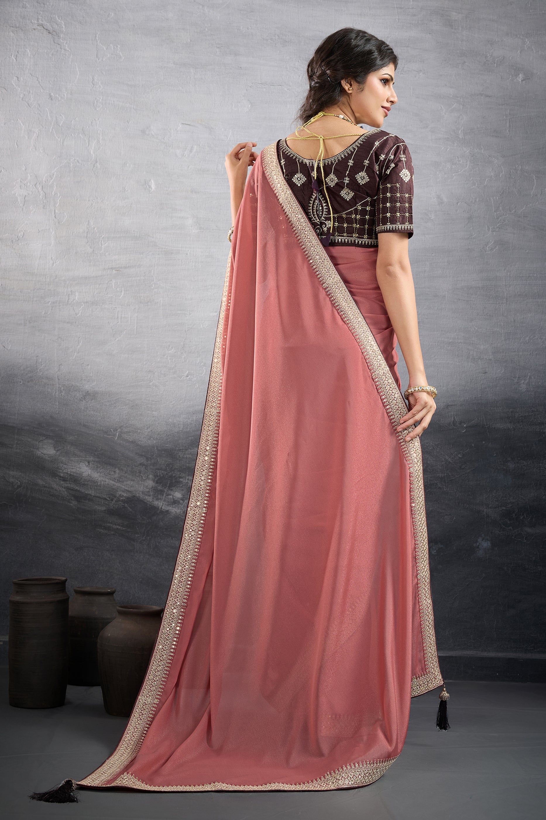 Pink Embroidered Georgette Saree-SAR10603_5_SareeButa.com