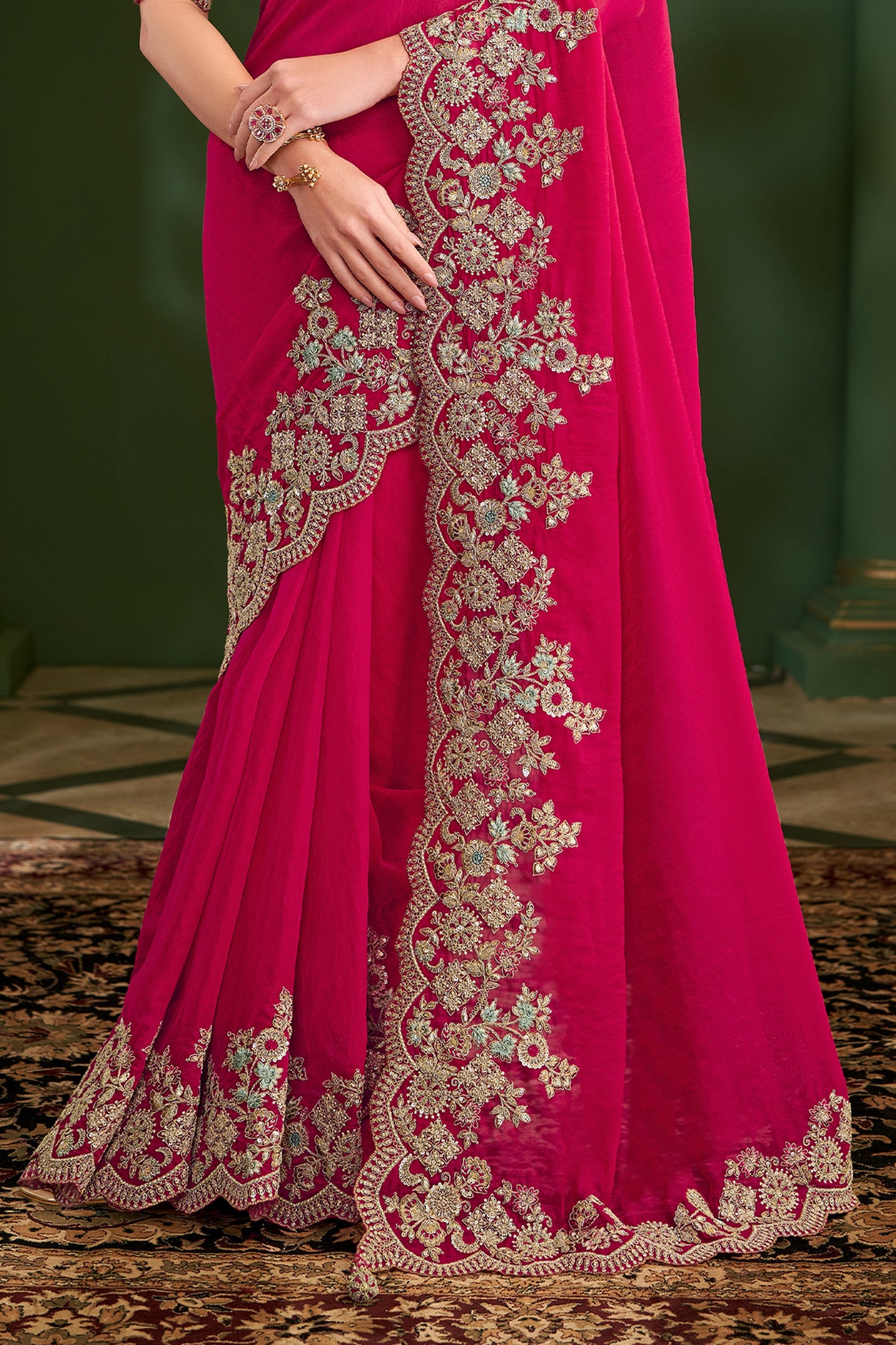 Pink Embroidered Georgette Saree-SAR10959_5_SareeButa.com