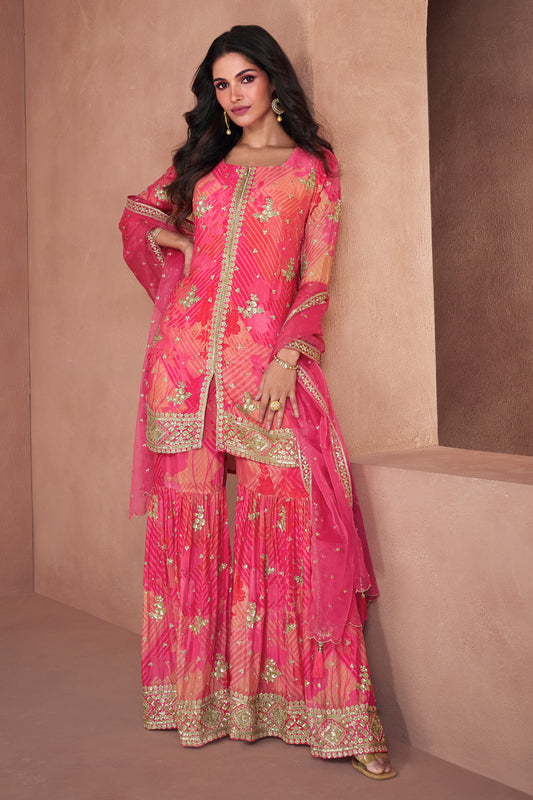 Pink Embroidered Georgette Sharara Suit-SAR12812_1_SareeButa.com