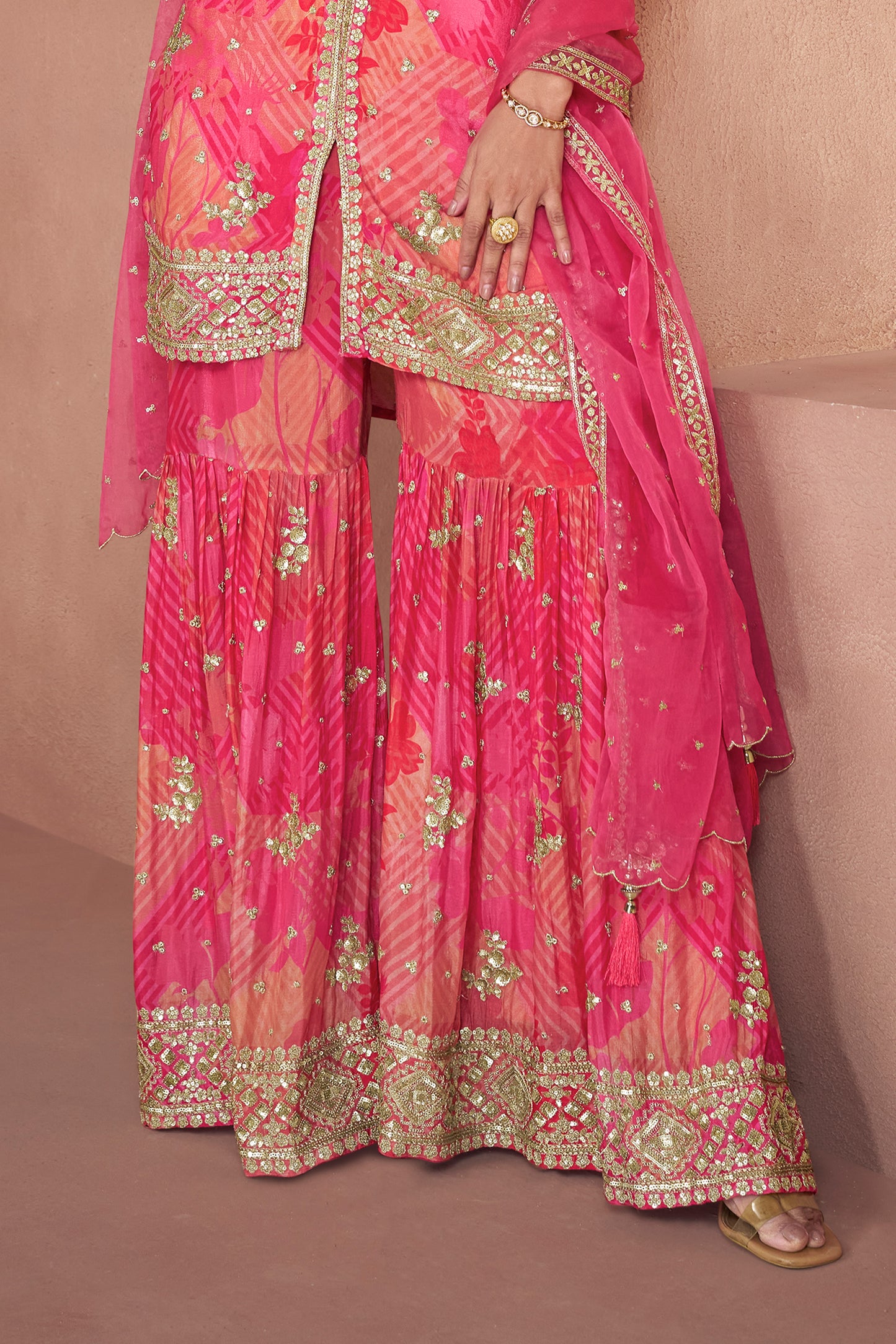 Pink Embroidered Georgette Sharara Suit-SAR12812_4_SareeButa.com