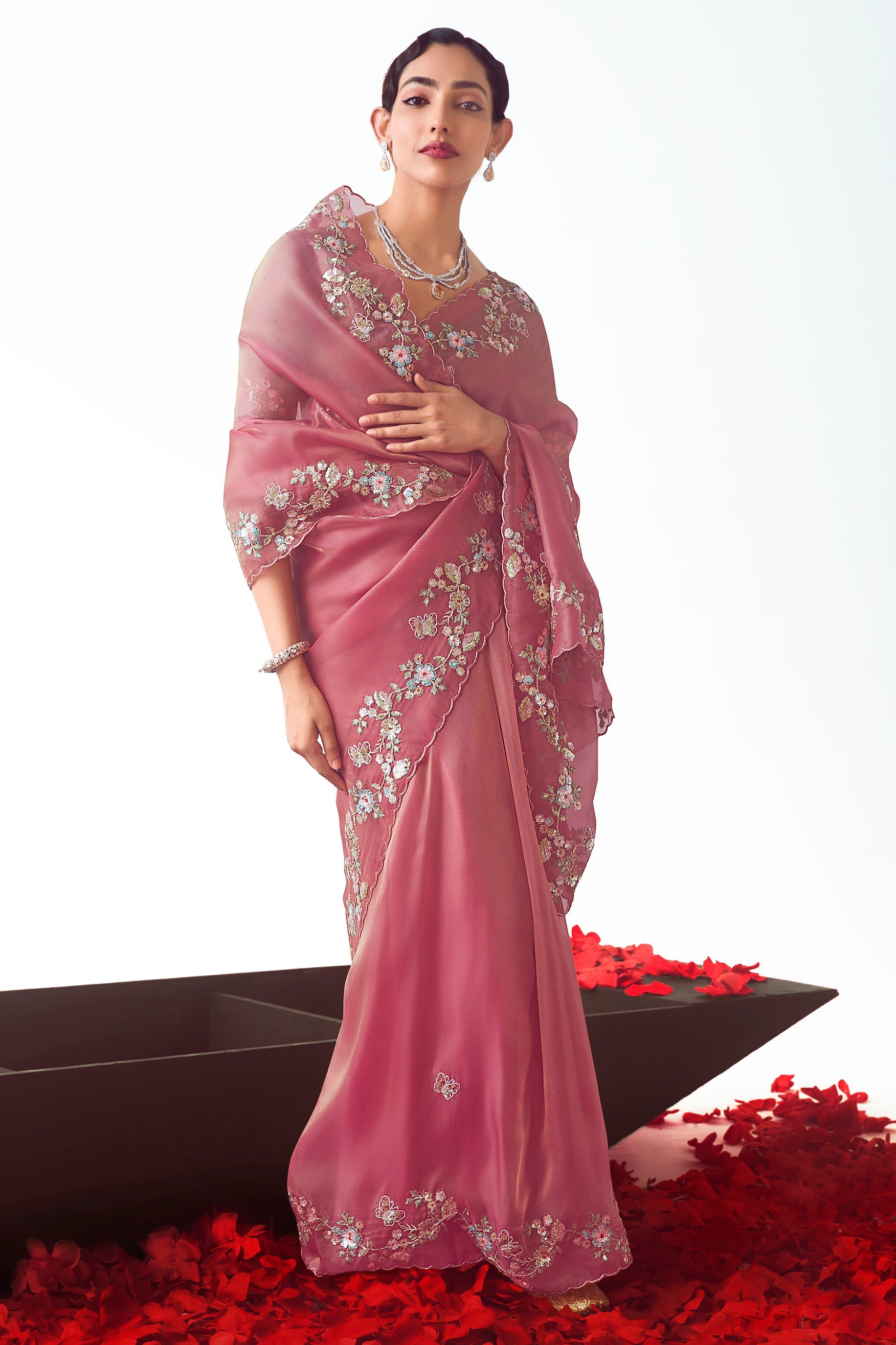 Pink Embroidered Organza Saree-ZB134768_4_SareeButa.com