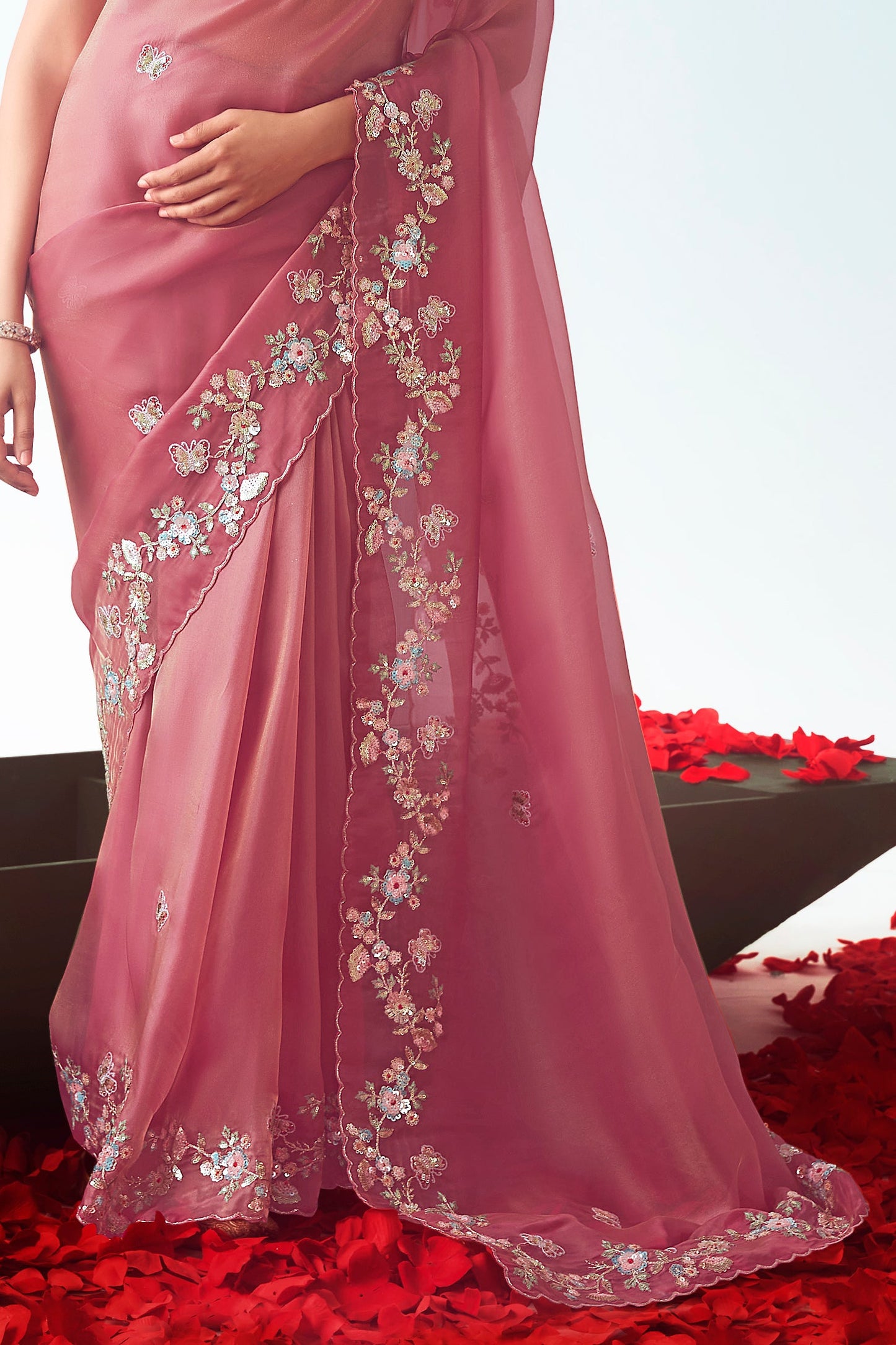 Pink Embroidered Organza Saree-ZB134768_5_SareeButa.com
