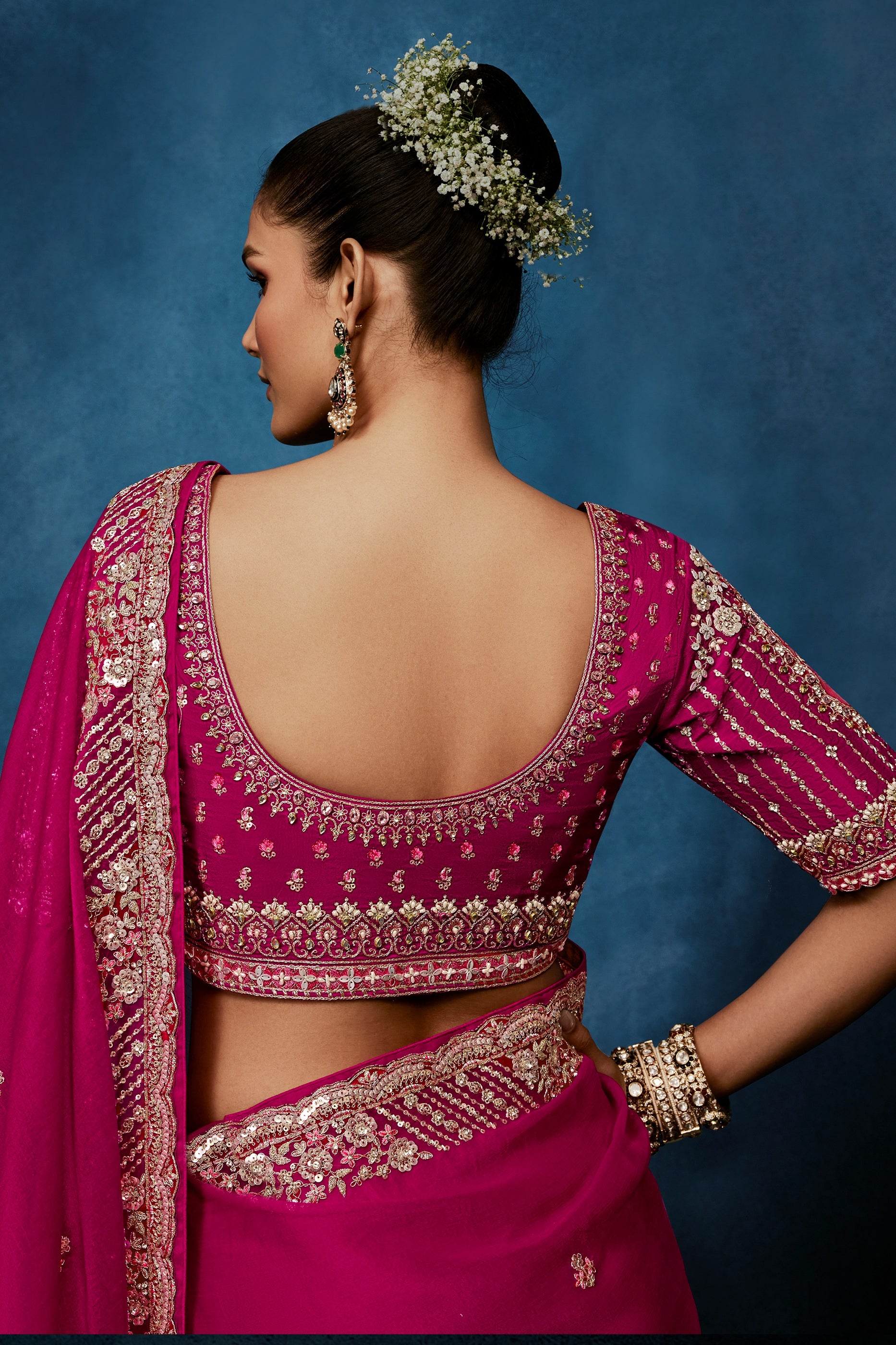 Pink Embroidered Organza Silk Saree-SAR12595_4_SareeButa.com