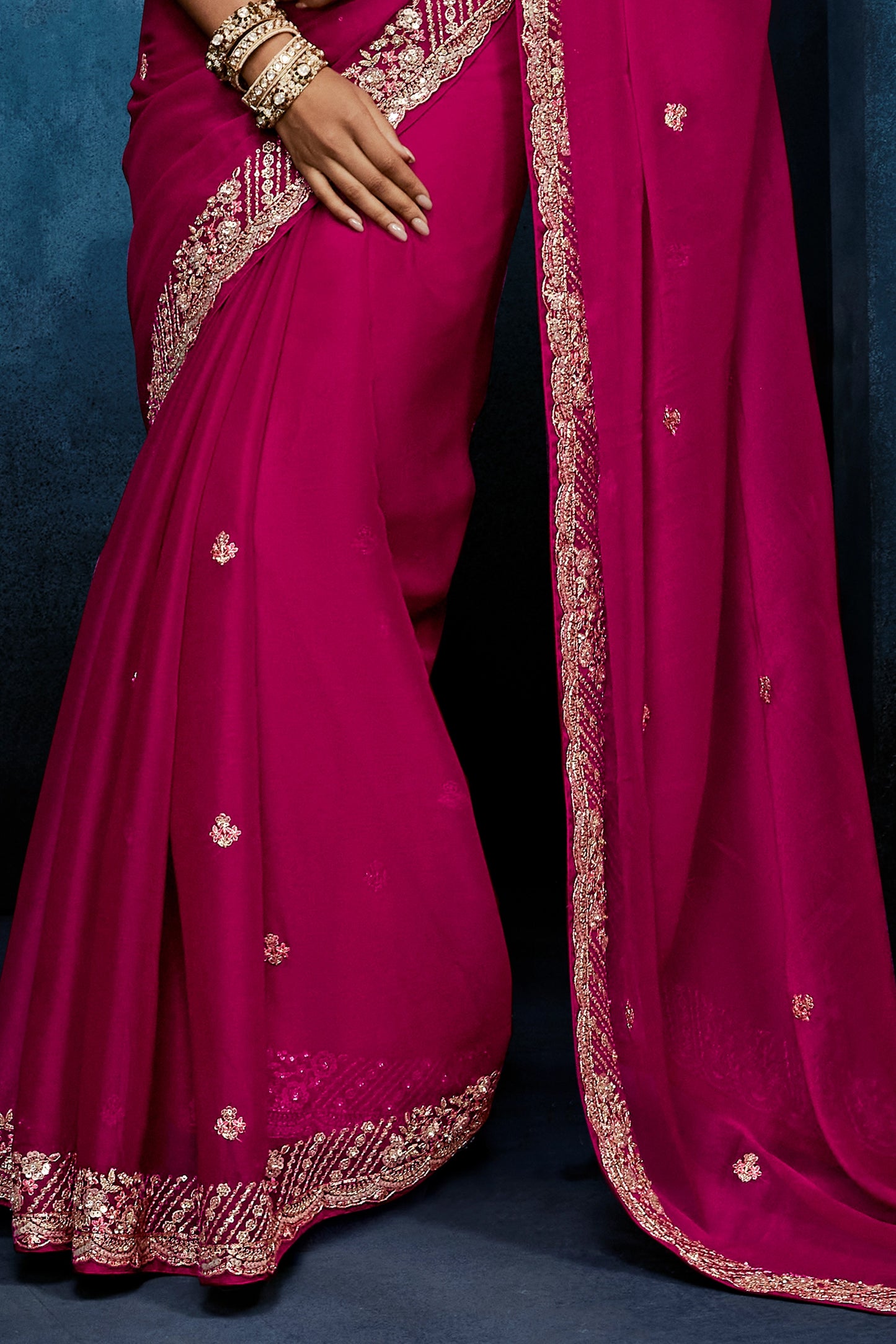 Pink Embroidered Organza Silk Saree-SAR12595_5_SareeButa.com