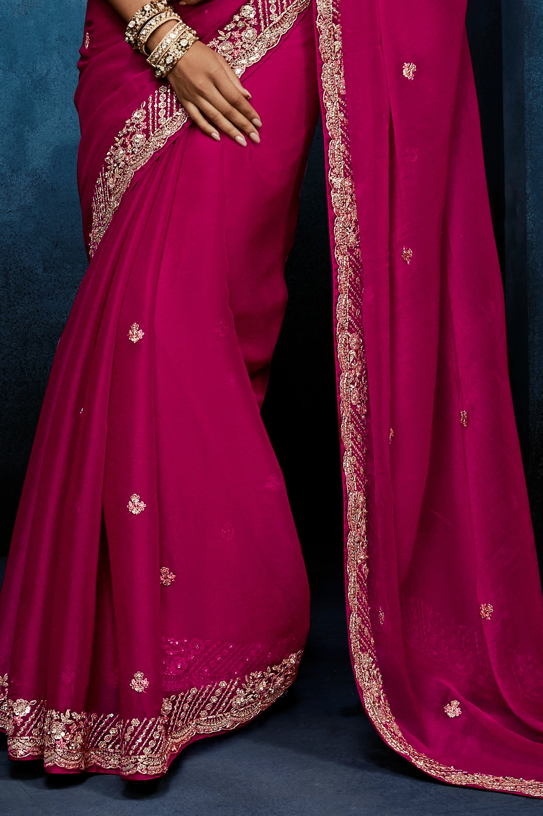 Pink Embroidered Organza Silk Saree-SAR12595_5_SareeButa.com