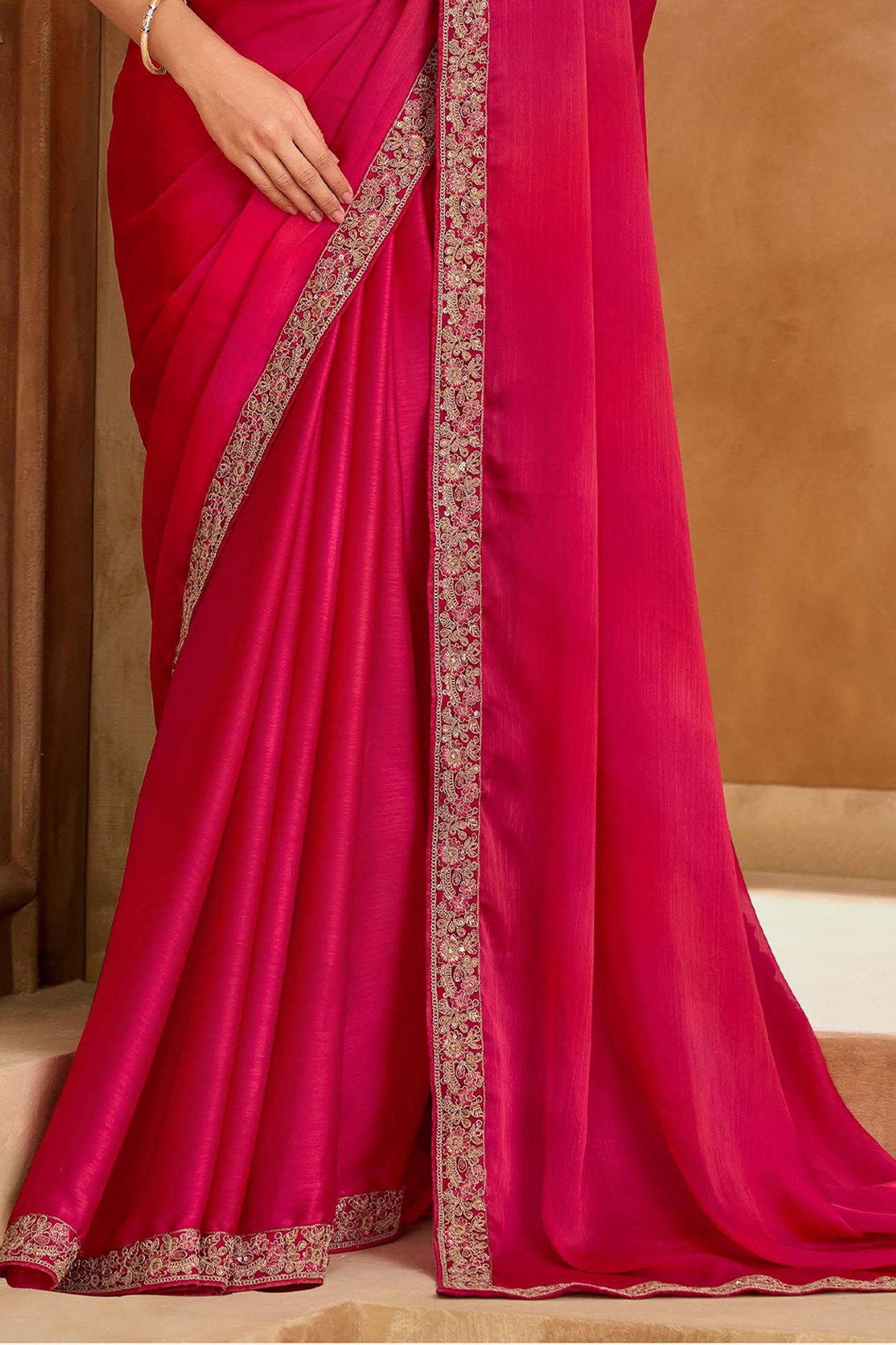 Pink Embroidered Satin Chiffon Saree-SAR11716_4_SareeButa.com