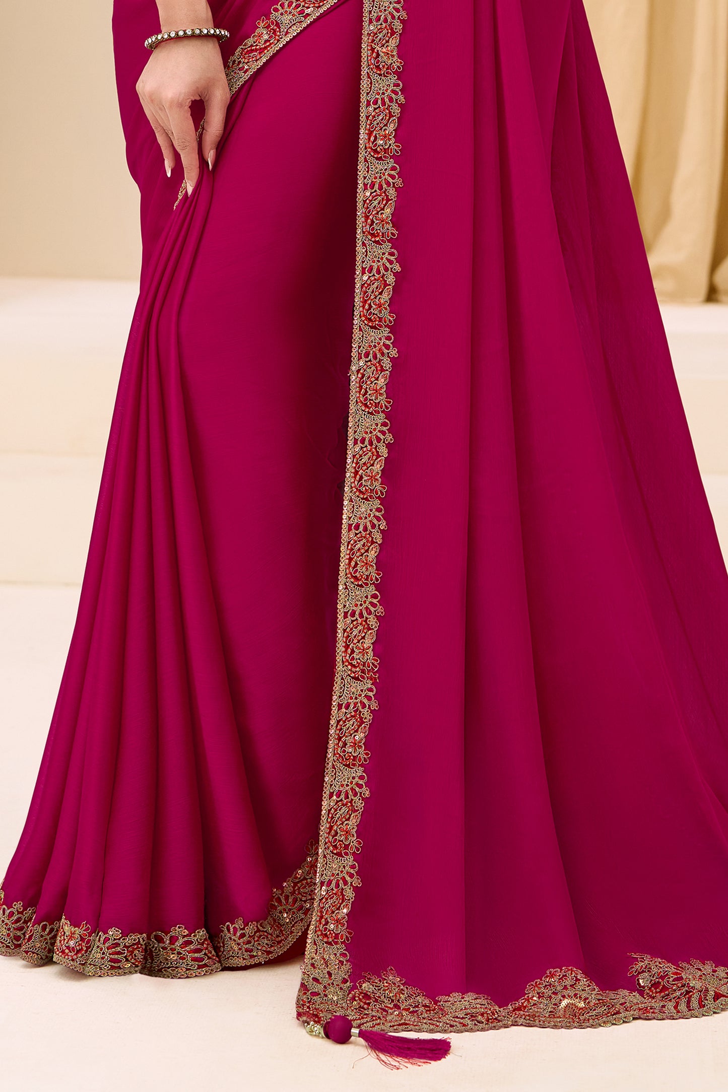 Pink Embroidered Satin Georgette Saree-SAR12446_5_SareeButa.com