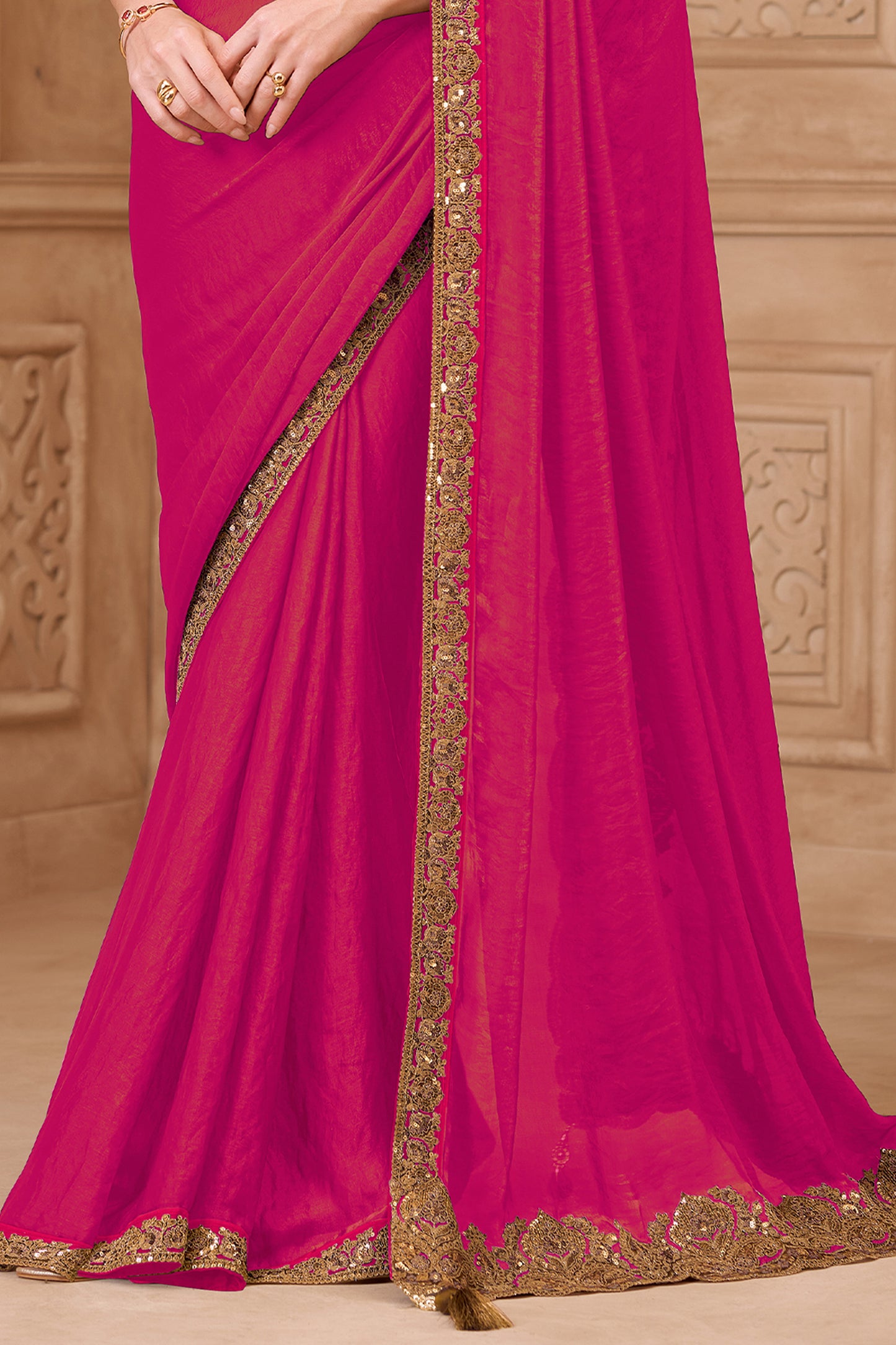 Pink Embroidered Satin Georgette Saree-SAR12473_5_SareeButa.com