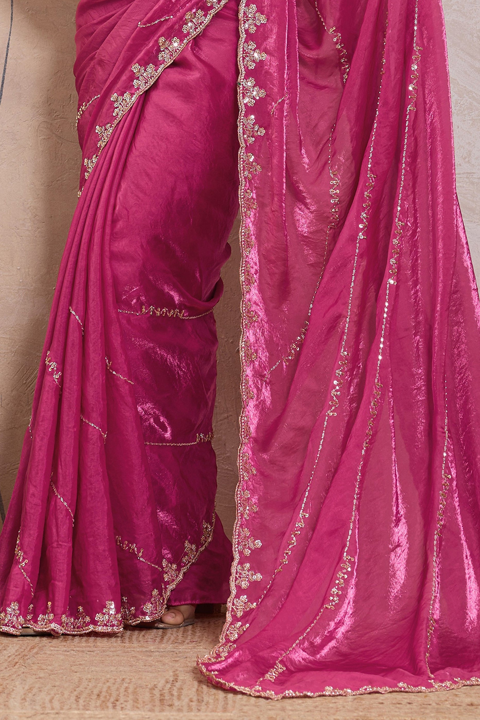 Pink Embroidered Satin Saree-SAR11785_5_SareeButa.com