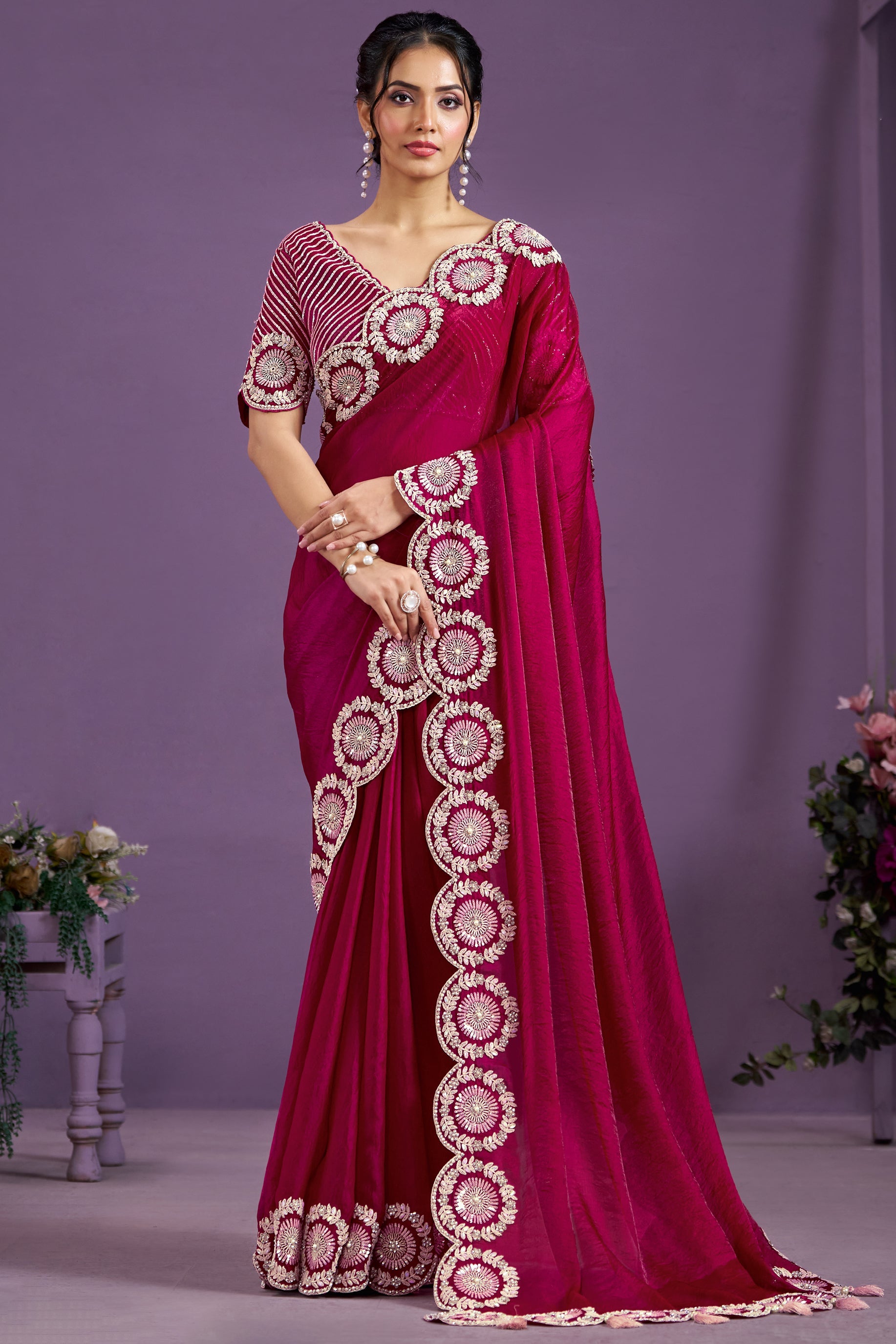 Pink Embroidered Satin Silk Saree-ZB133347_1_SareeButa.com