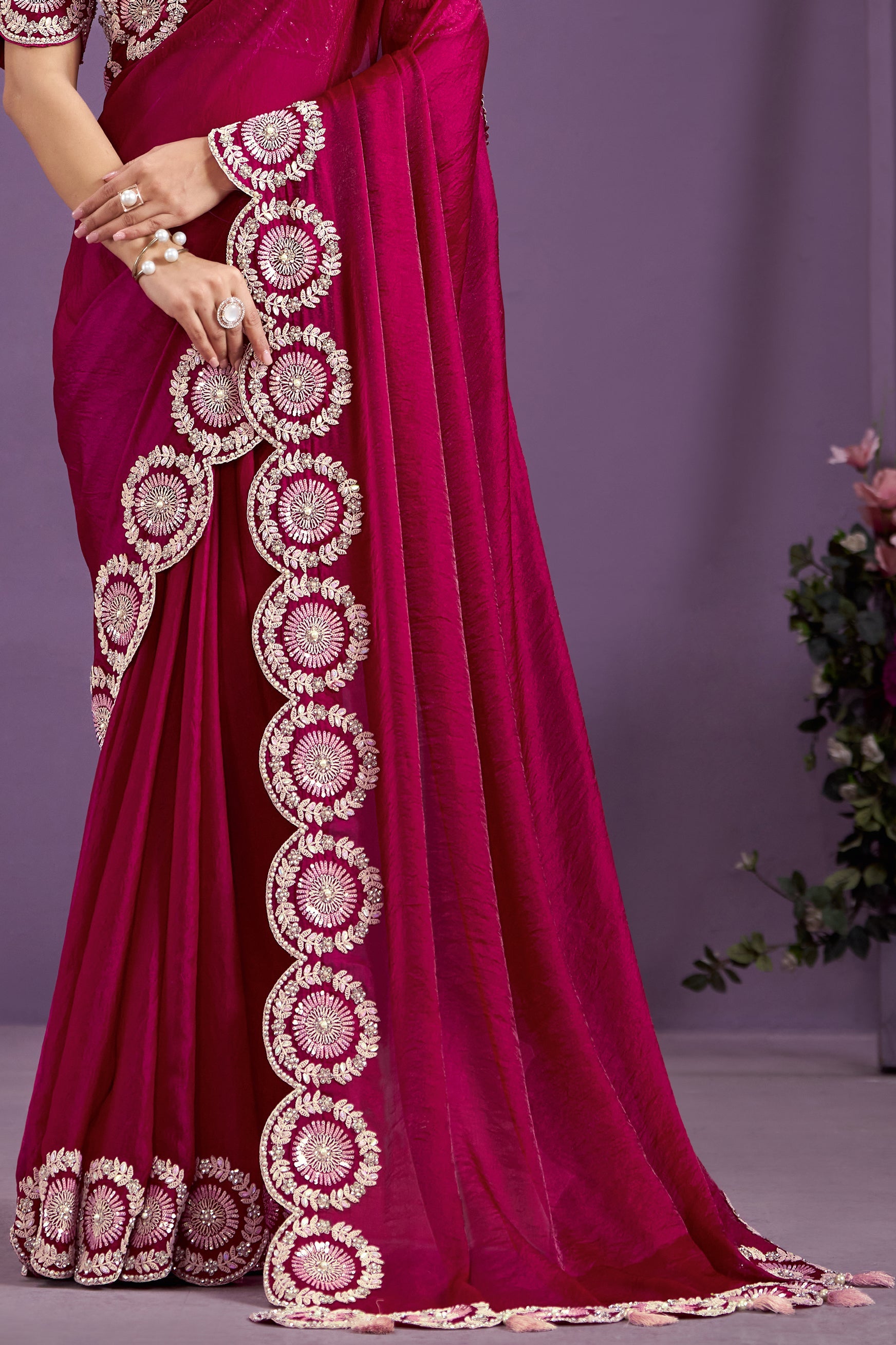 Pink Embroidered Satin Silk Saree-ZB133347_4_SareeButa.com