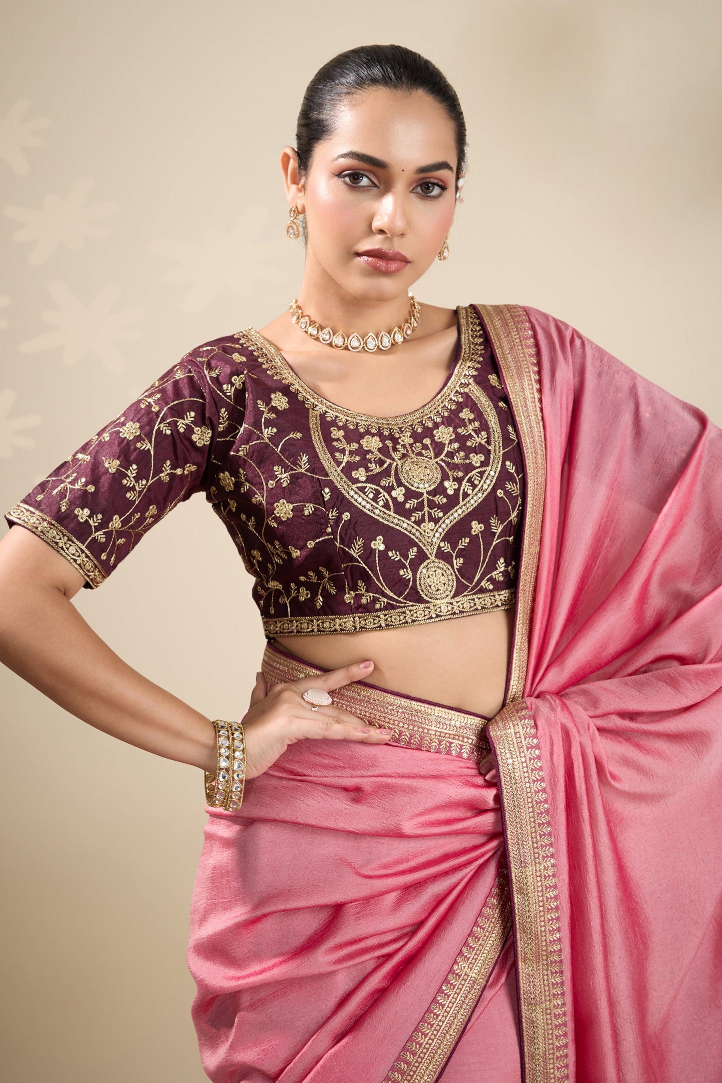 Pink Embroidered Silk Saree-SAR10634_2_SareeButa.com