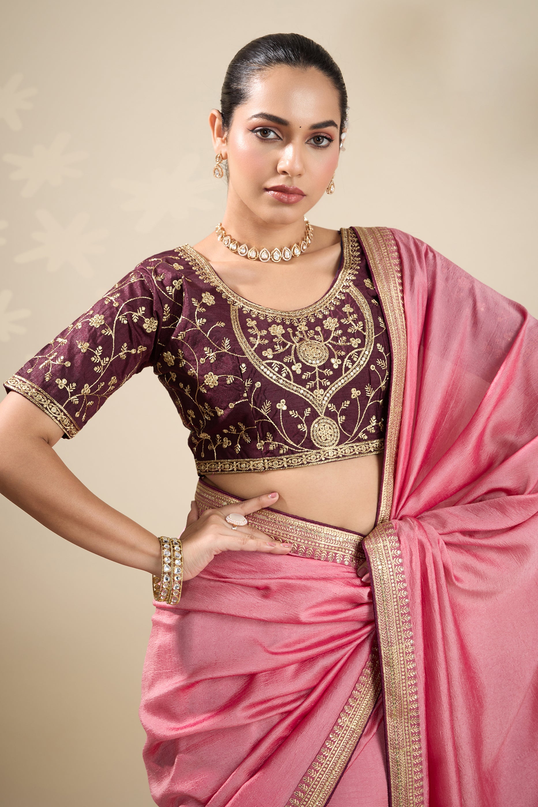 Pink Embroidered Silk Saree-SAR10634_2_SareeButa.com