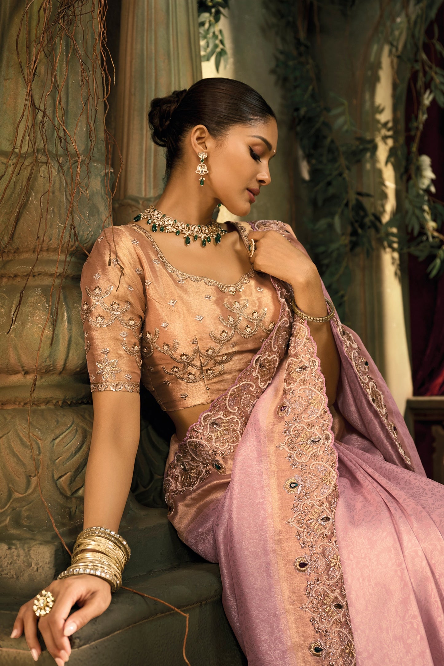 Pink Embroidered Silk Saree-SAR12043_3_SareeButa.com