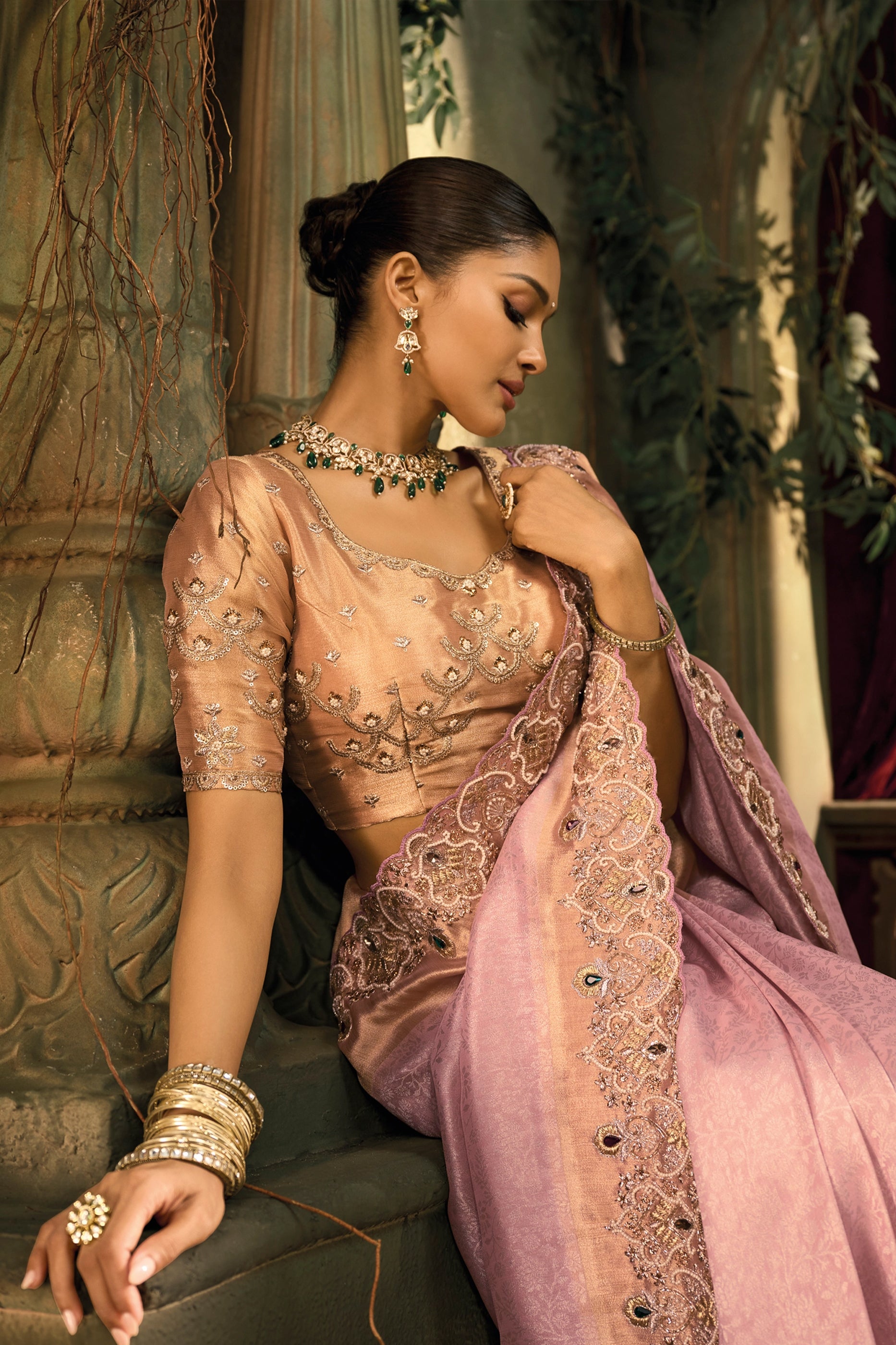 Pink Embroidered Silk Saree-SAR12043_3_SareeButa.com