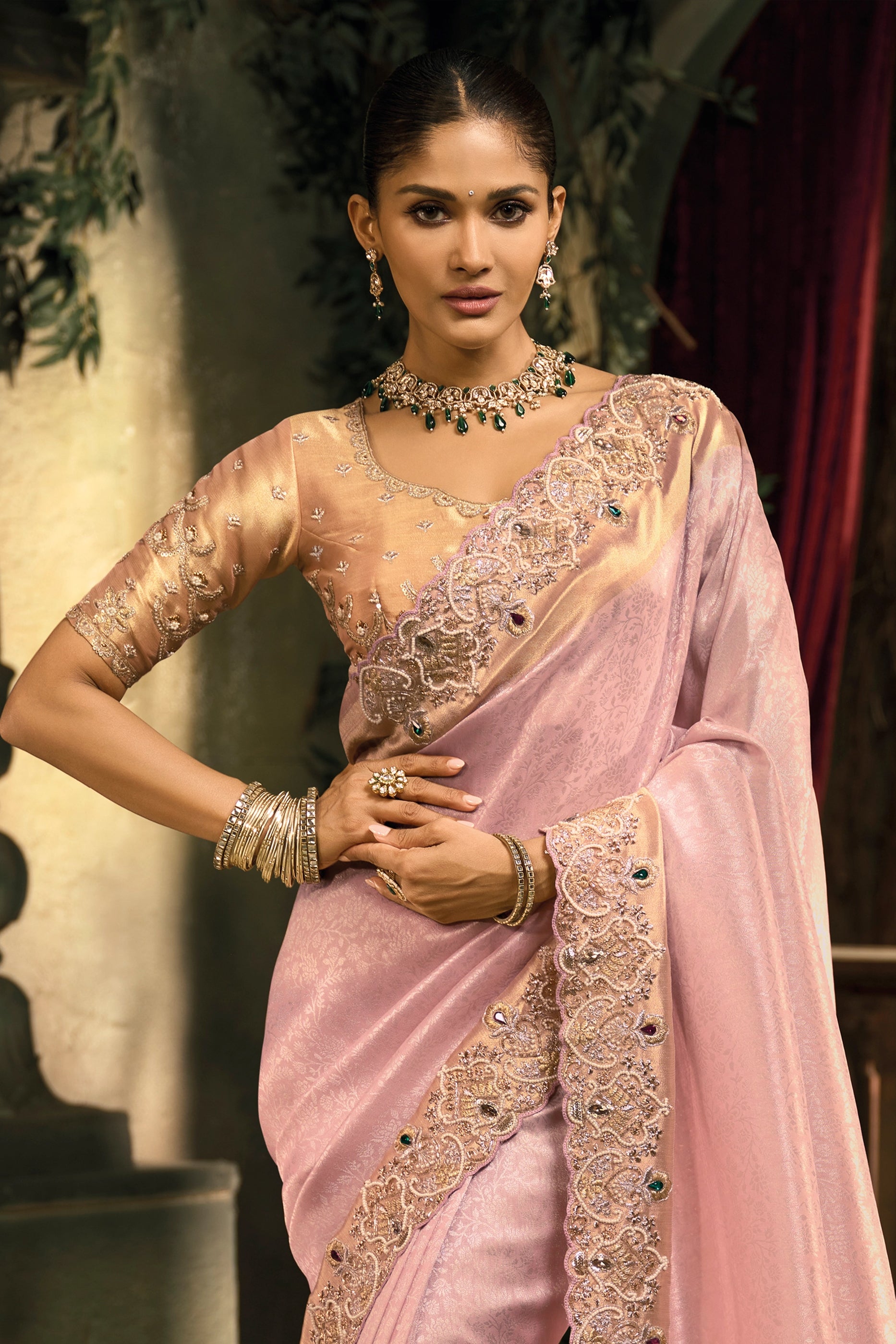 Pink Embroidered Silk Saree-SAR12043_4_SareeButa.com