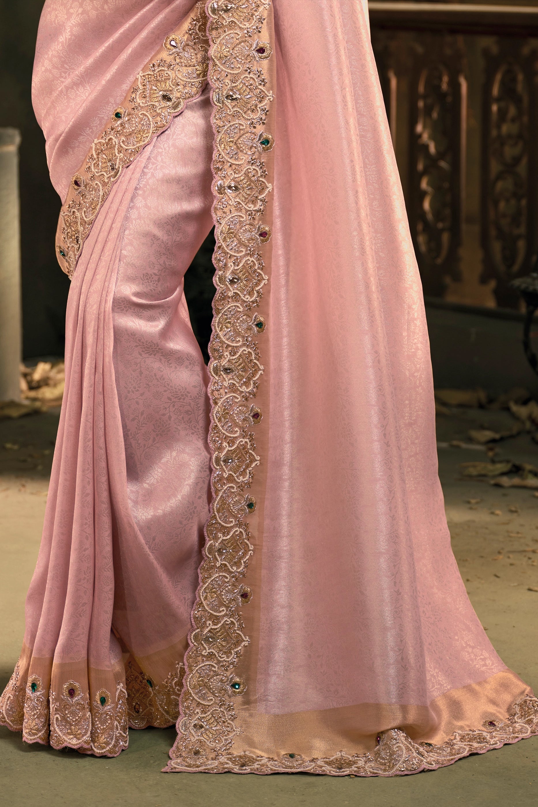 Pink Embroidered Silk Saree-SAR12043_5_SareeButa.com