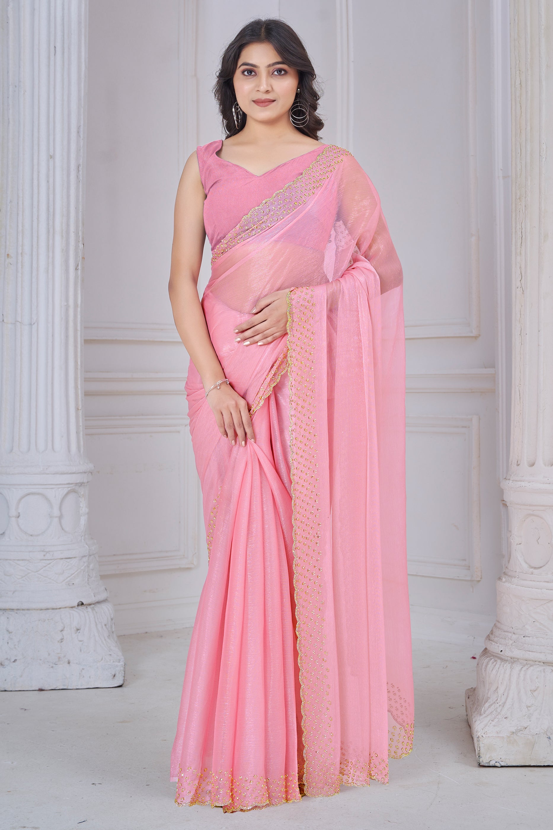 Pink Embroidered Soft Silk Saree-SAR10757_1_SareeButa.com