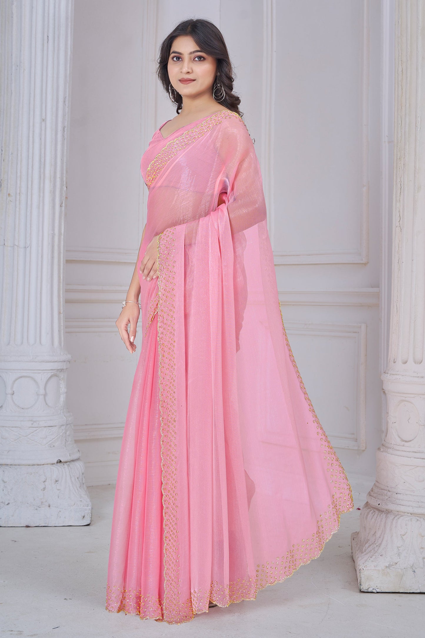 Pink Embroidered Soft Silk Saree-SAR10757_3_SareeButa.com