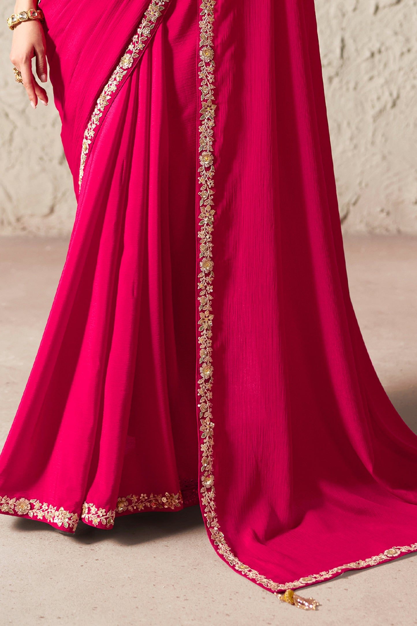 Pink Embroidered Tissue Organza Saree-SAR12788_4_SareeButa.com