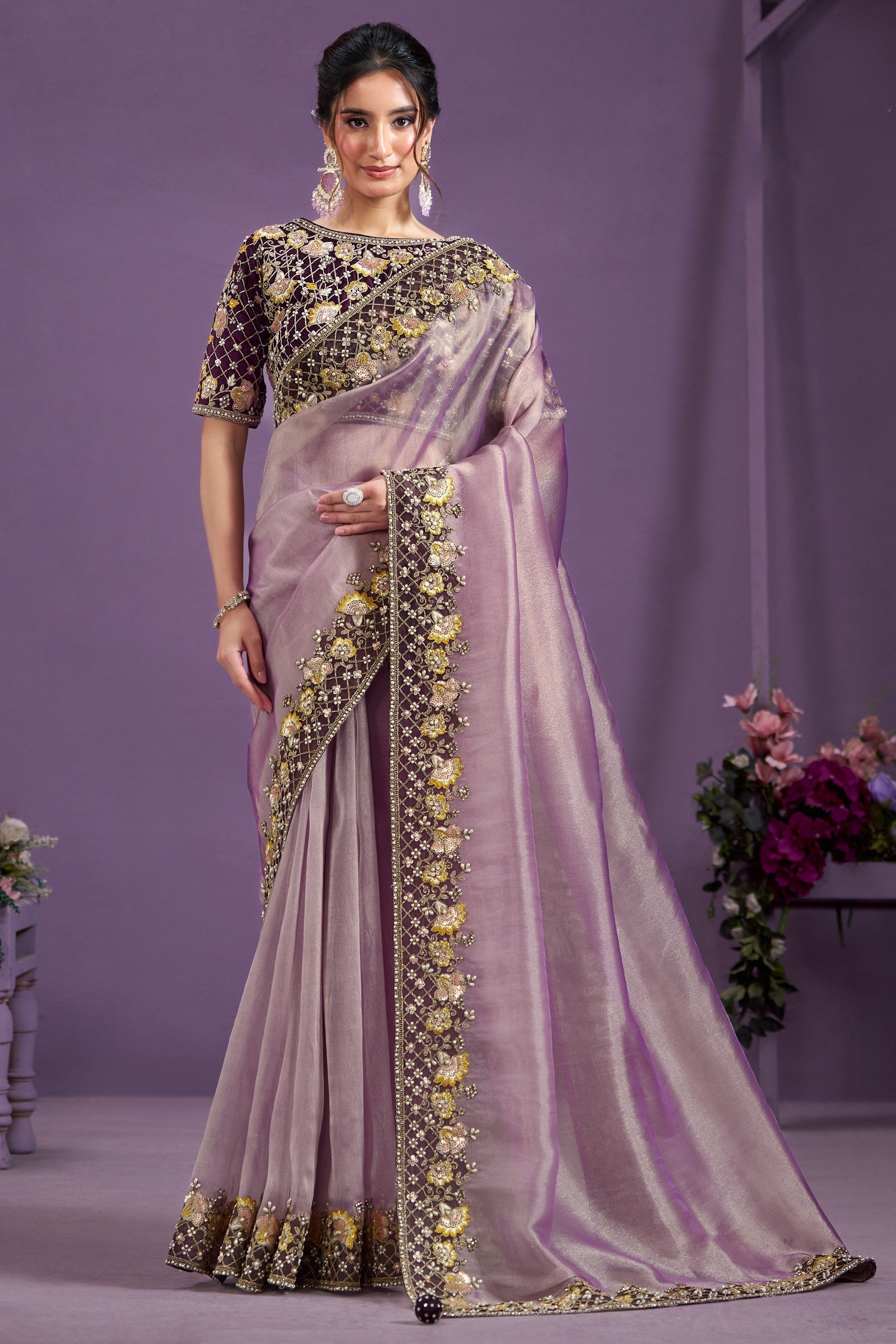 Pink Embroidered Tissue Saree-ZB133358_1_SareeButa.com