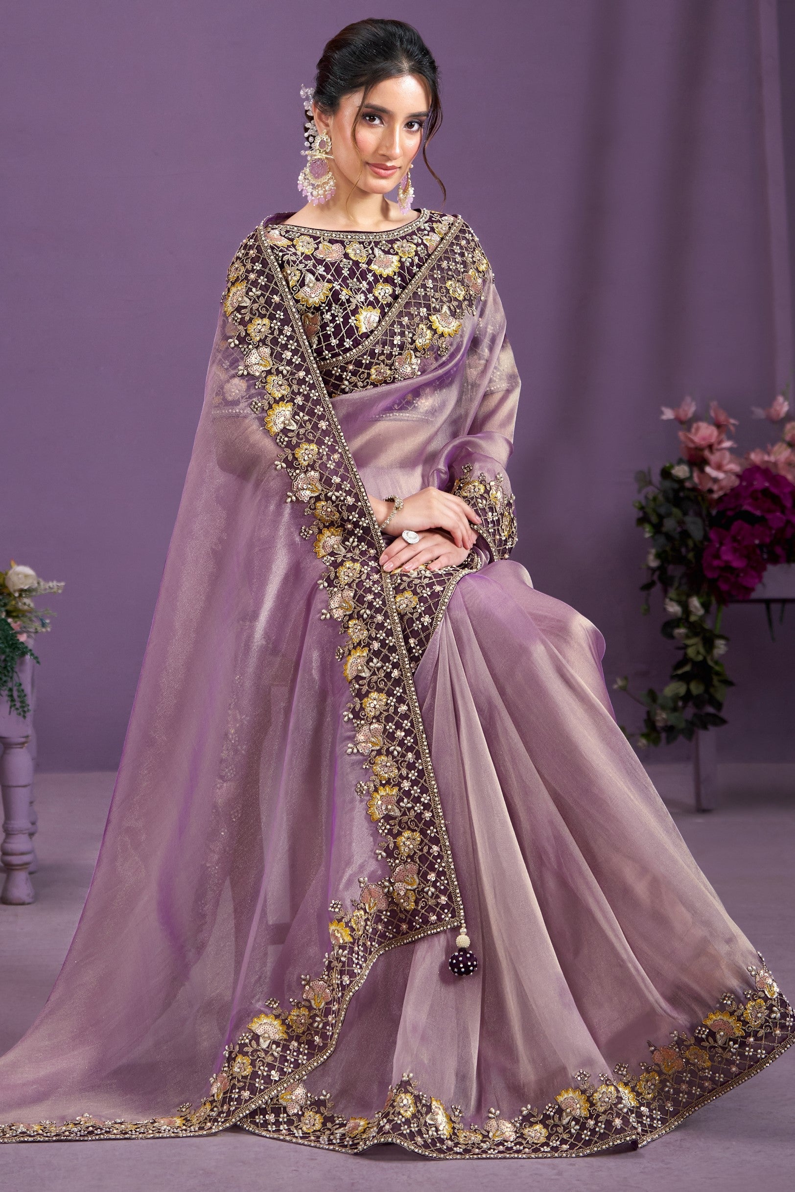 Pink Embroidered Tissue Saree-ZB133358_3_SareeButa.com