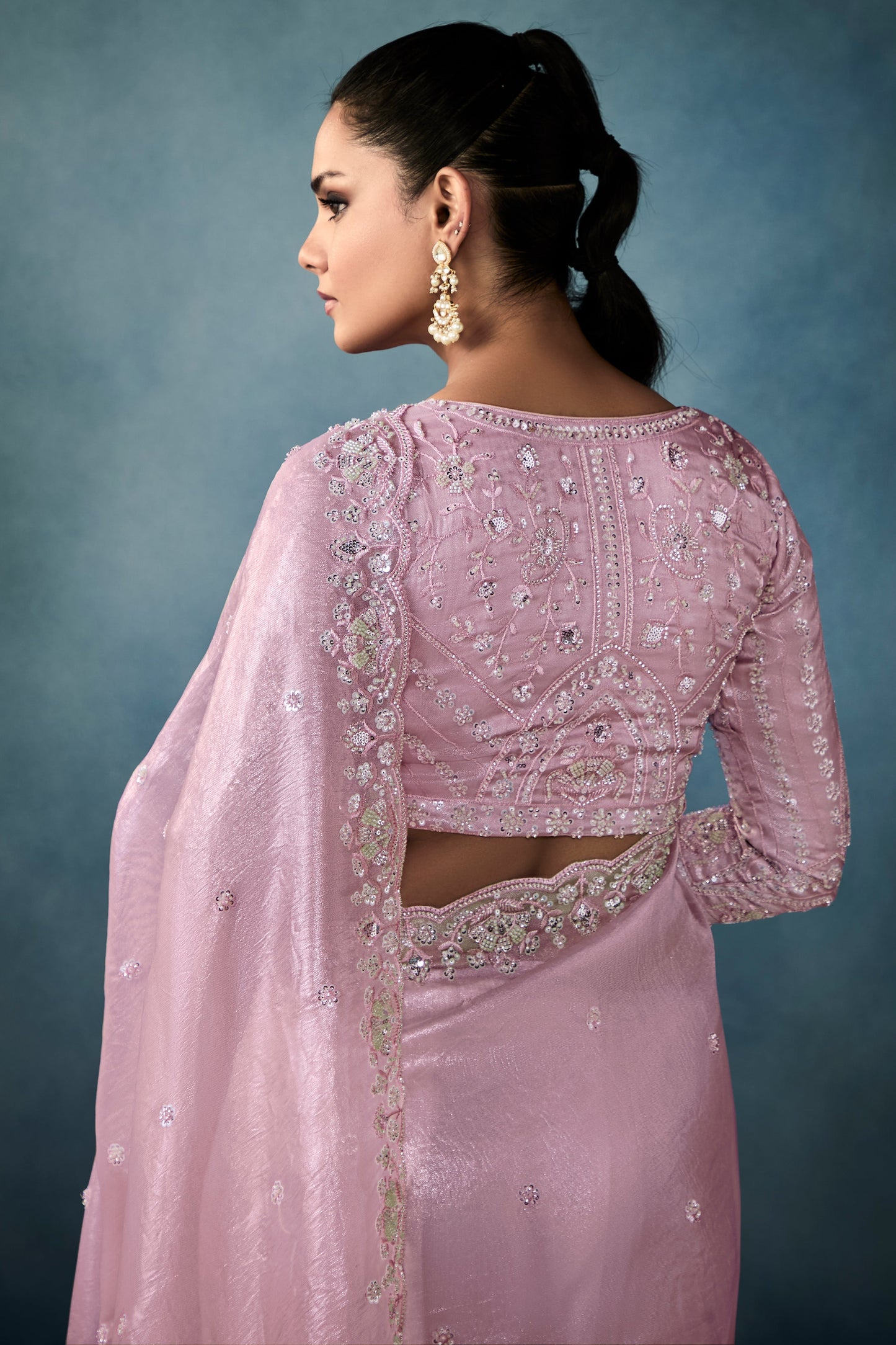 Pink Embroidered Tissue Saree-ZB134339_3_SareeButa.com