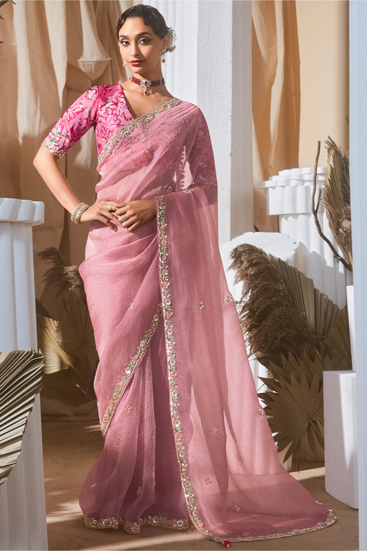Pink Embroidered Tissue Silk Saree-SAR10224_1_SareeButa.com