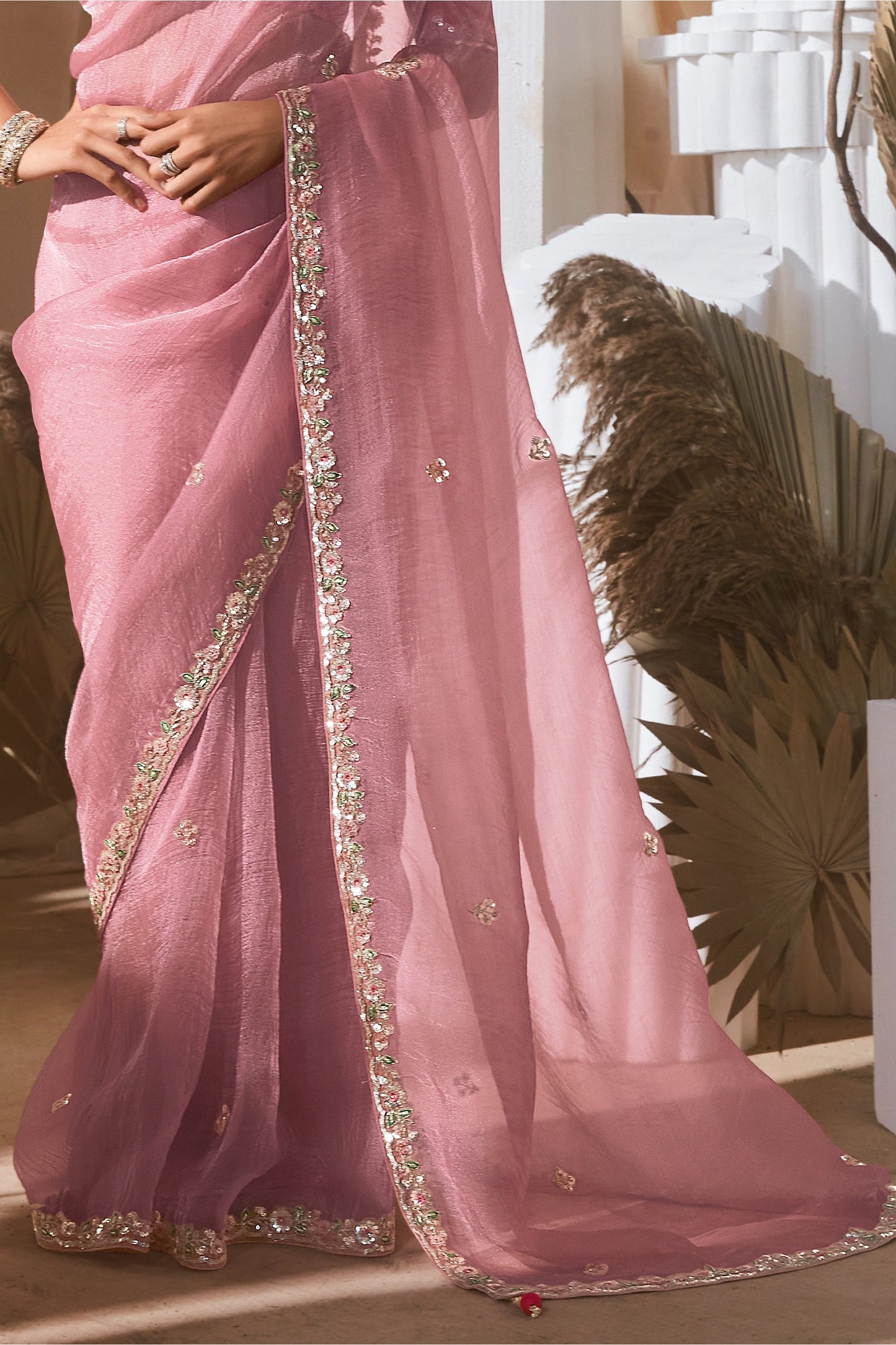 Pink Embroidered Tissue Silk Saree-SAR10224_5_SareeButa.com