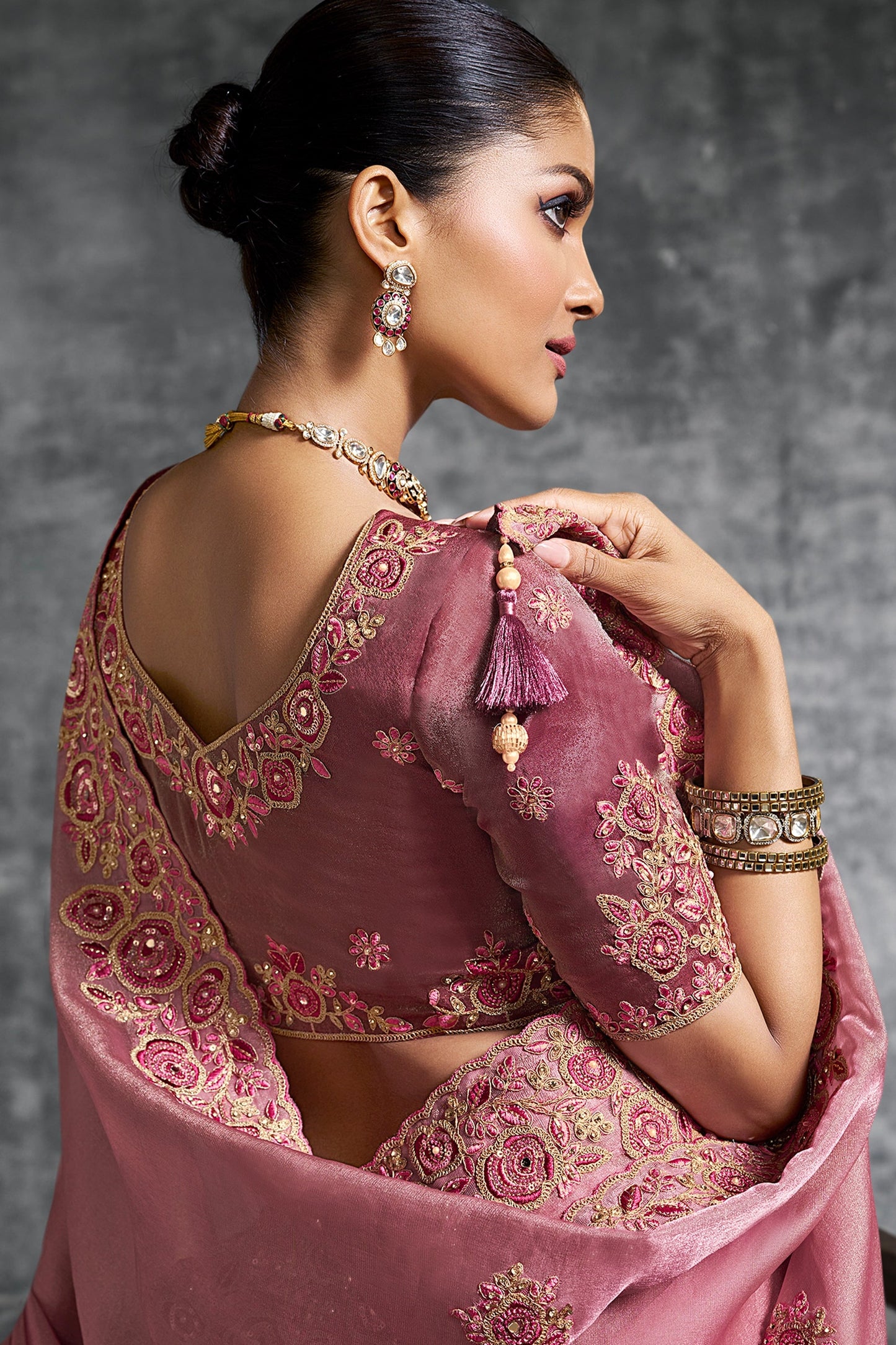 Pink Embroidered Tissue Silk Saree-SAR10458_3_SareeButa.com
