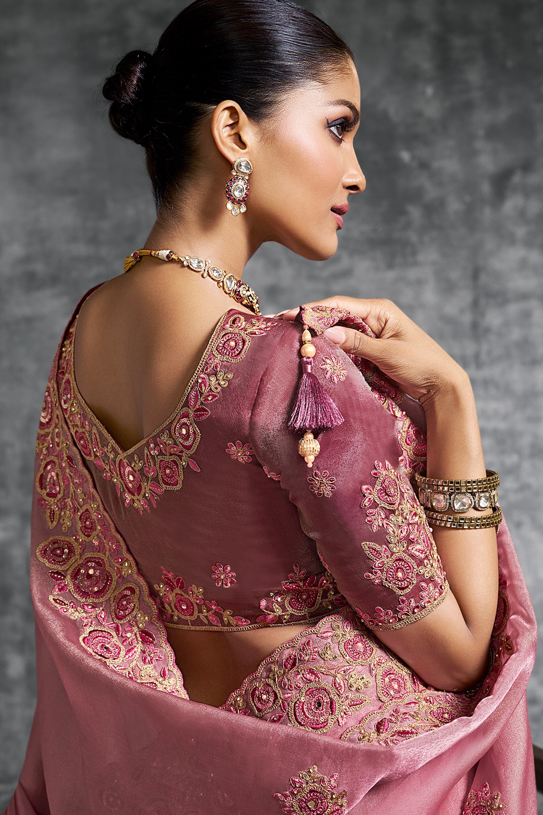Pink Embroidered Tissue Silk Saree-SAR10458_3_SareeButa.com