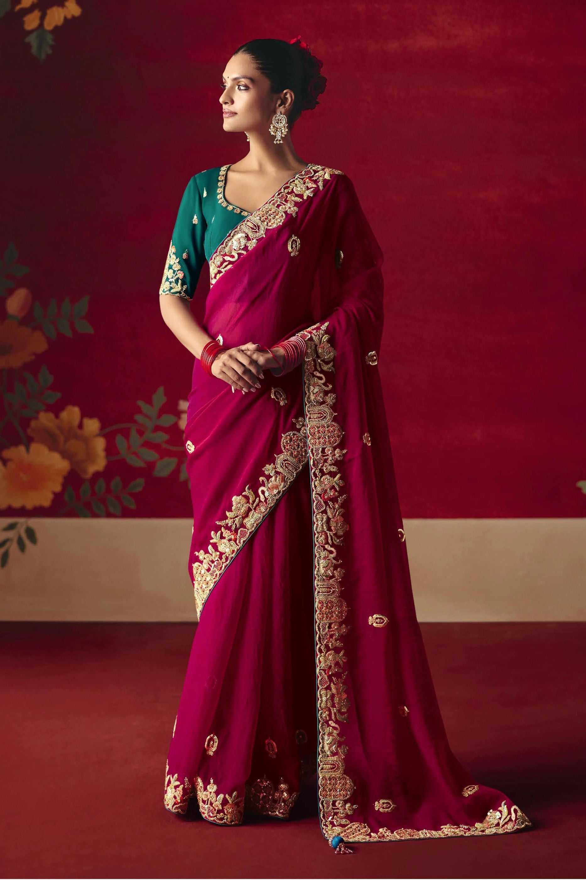 Pink Embroidered Tissue Silk Saree-SAR11459_1_SareeButa.com