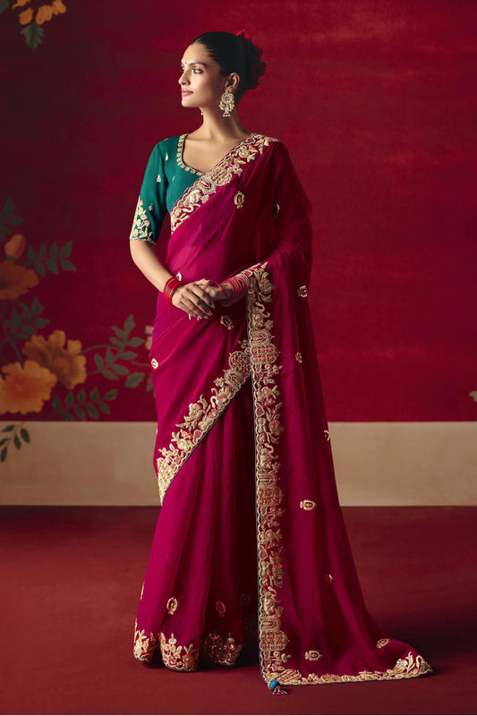 Pink Embroidered Tissue Silk Saree-SAR11459_1_SareeButa.com
