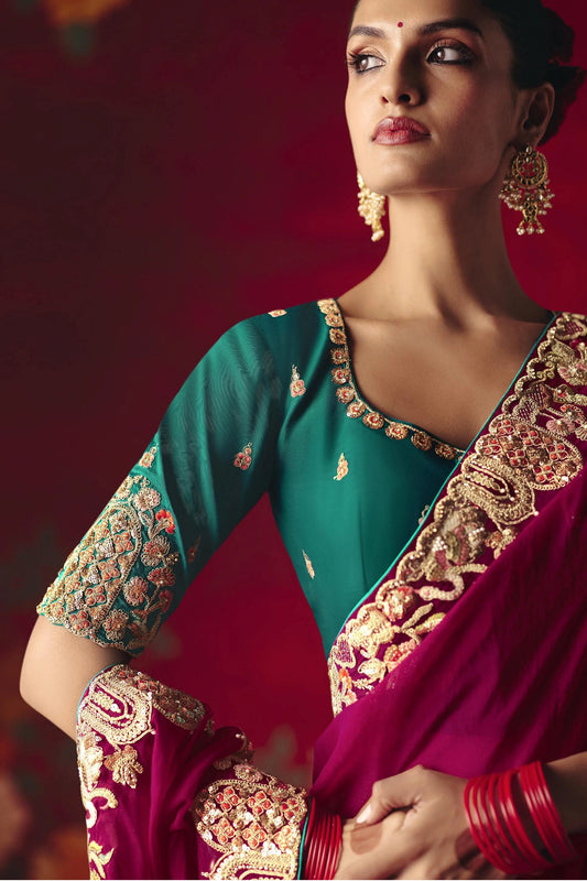 Pink Embroidered Tissue Silk Saree-SAR11459_2_SareeButa.com