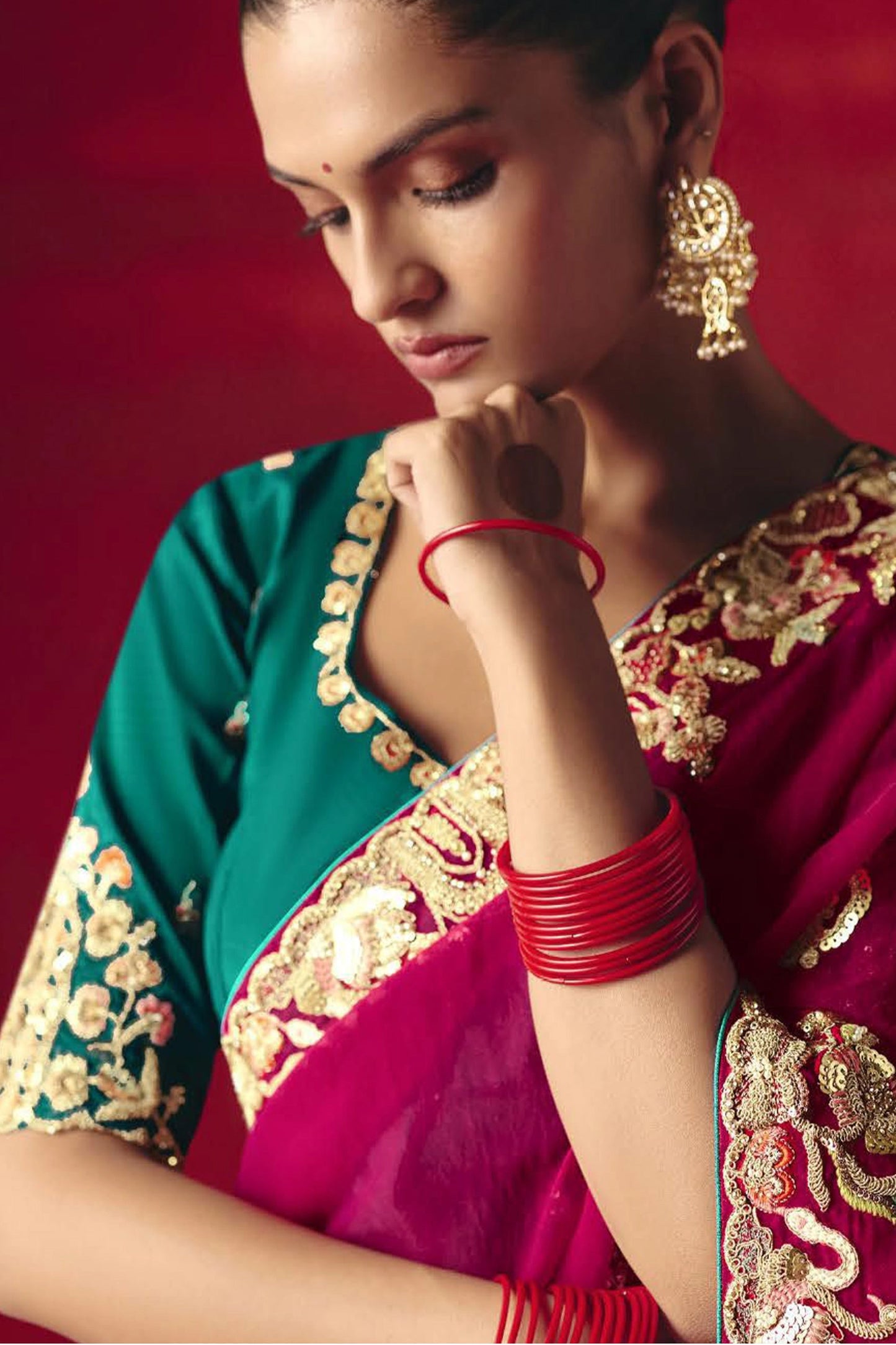 Pink Embroidered Tissue Silk Saree-SAR11459_3_SareeButa.com