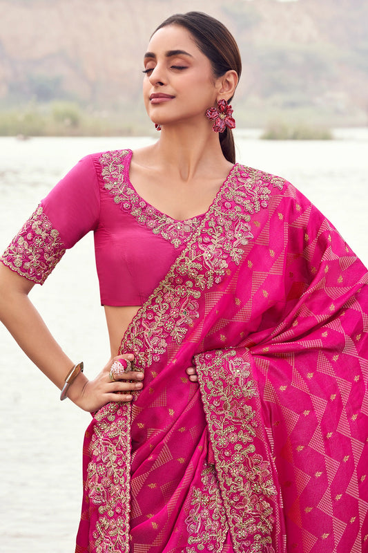 Pink Embroidered Woven Satin Silk Saree-SAR11008_2_SareeButa.com