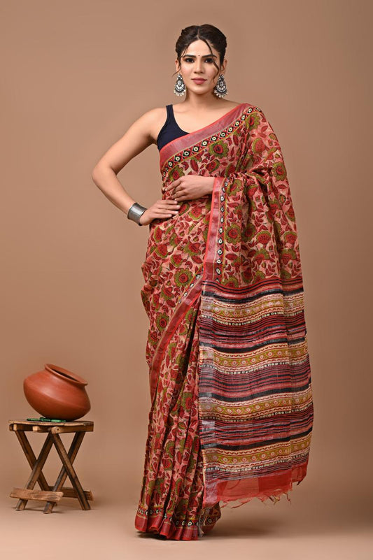 pink-handblock-print-cotton-linen-saree-zb132551_1_SareeButa.com