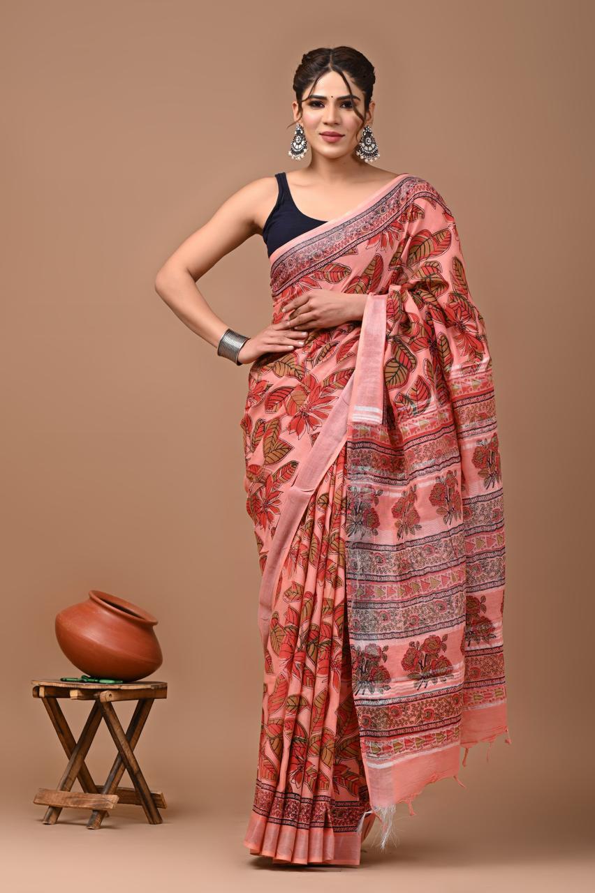 pink-handblock-print-cotton-linen-saree-zb132559_1_SareeButa.com