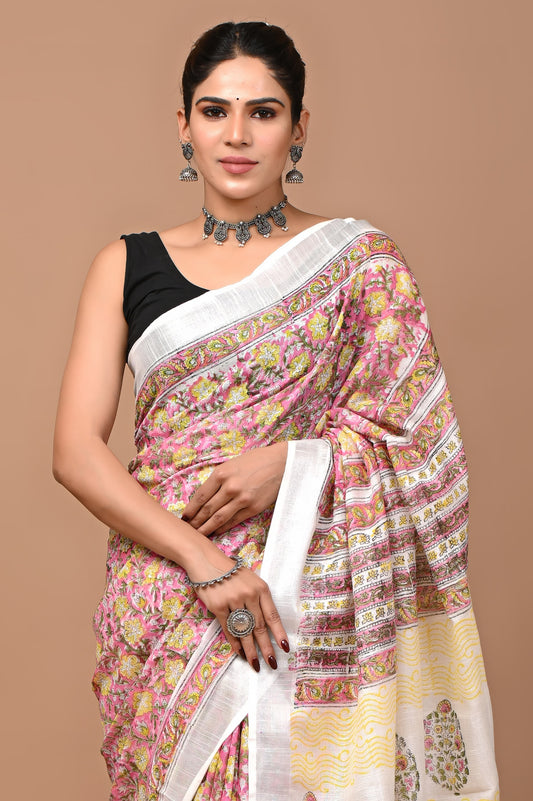 pink-handblock-print-cotton-linen-saree-zb132586_2_SareeButa.com