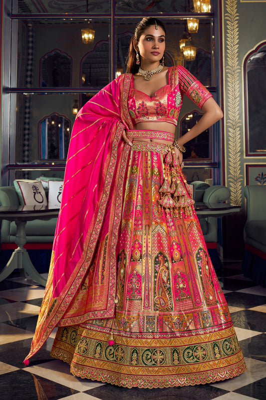 Pink Heavy Work Banarasi Silk Lehenga-SAR13168_1_SareeButa.com